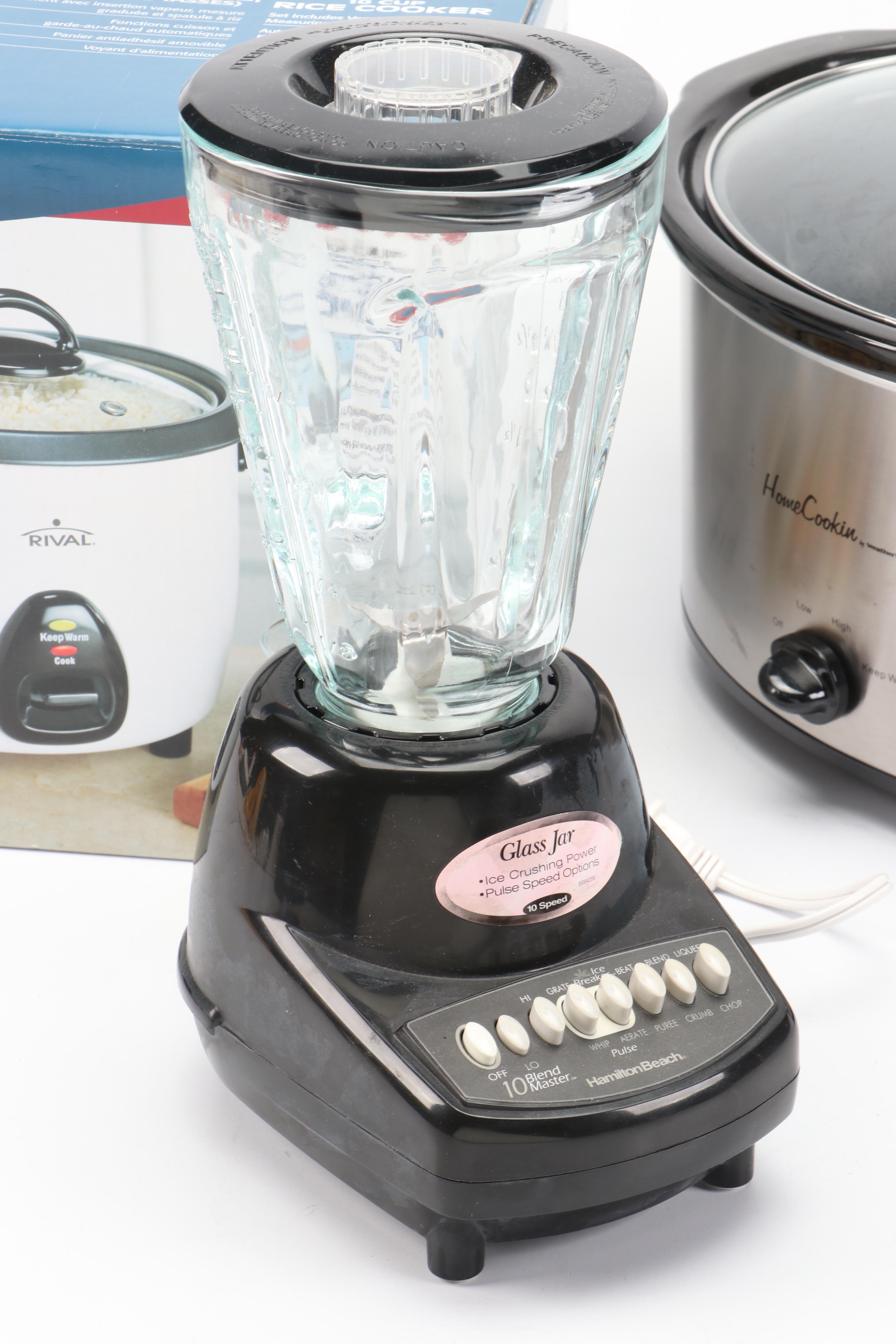 Hamilton Beach Blender with Rival and Oster Rice Cooker and More Kitchenware