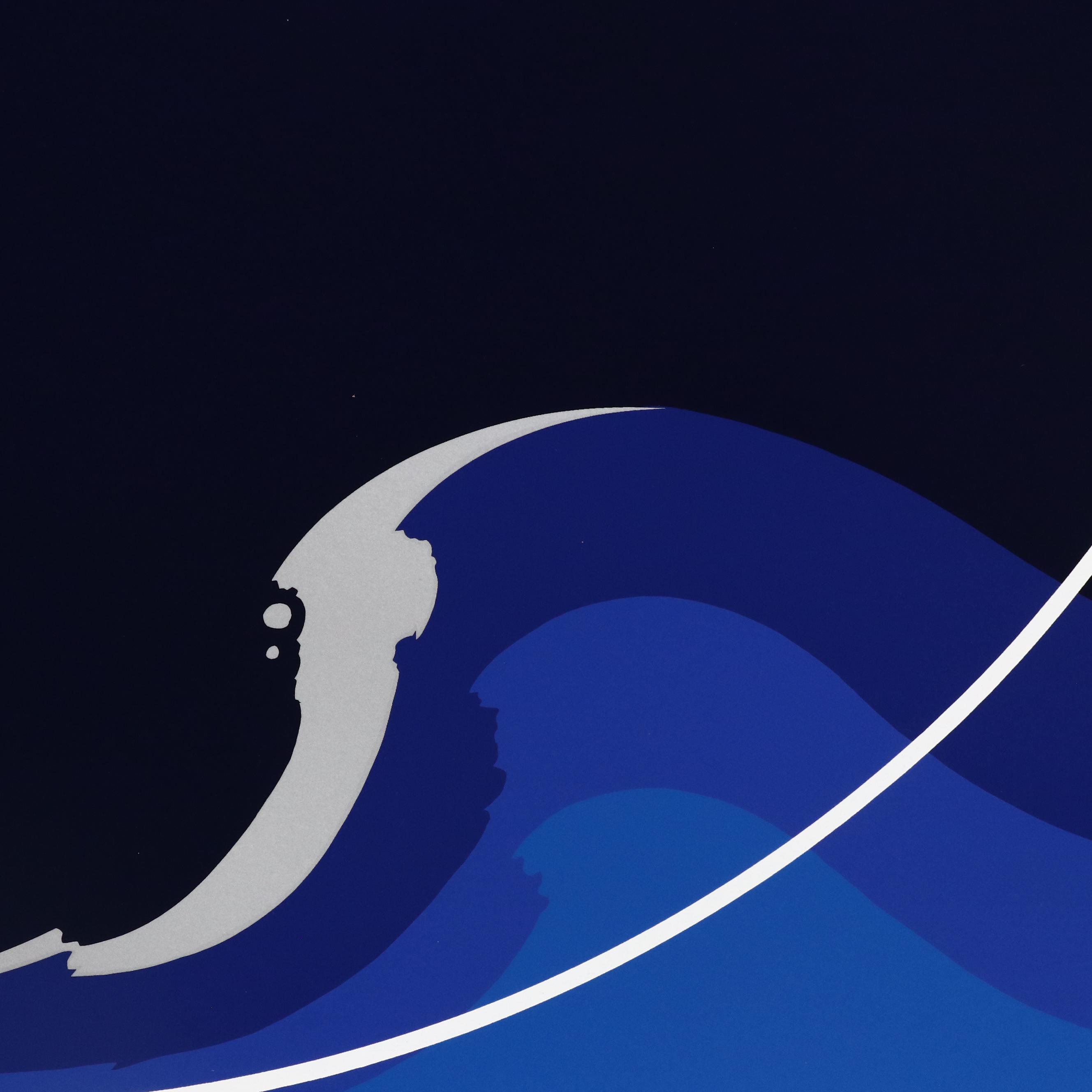 Thomas Whelan Benton Abstract Serigraph "White Cap," 1979