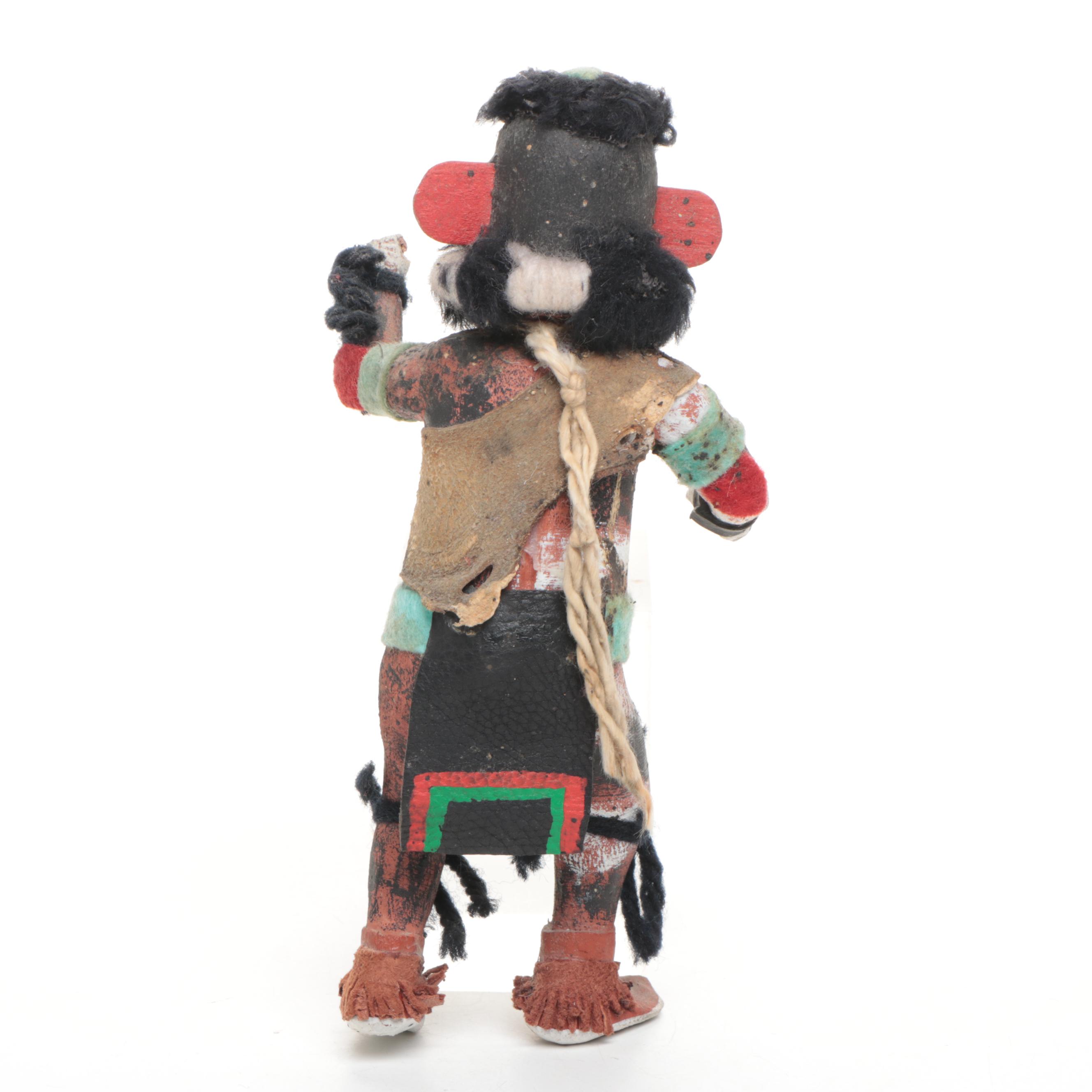 Hopi Hand-Carved Cottonwood Ogre Katsina, Vintage