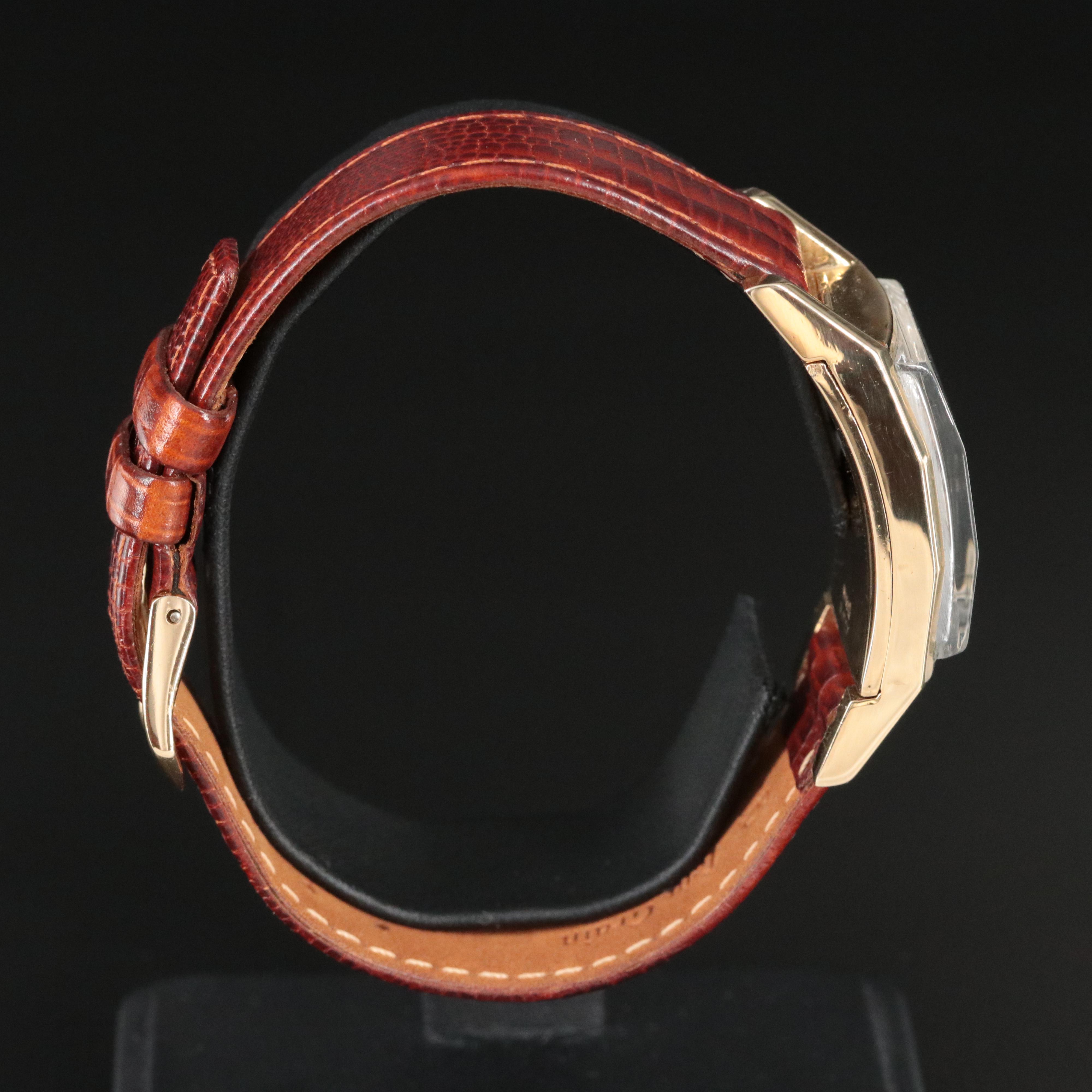 Vintage 14K Gruen Curvex Diamond Watch