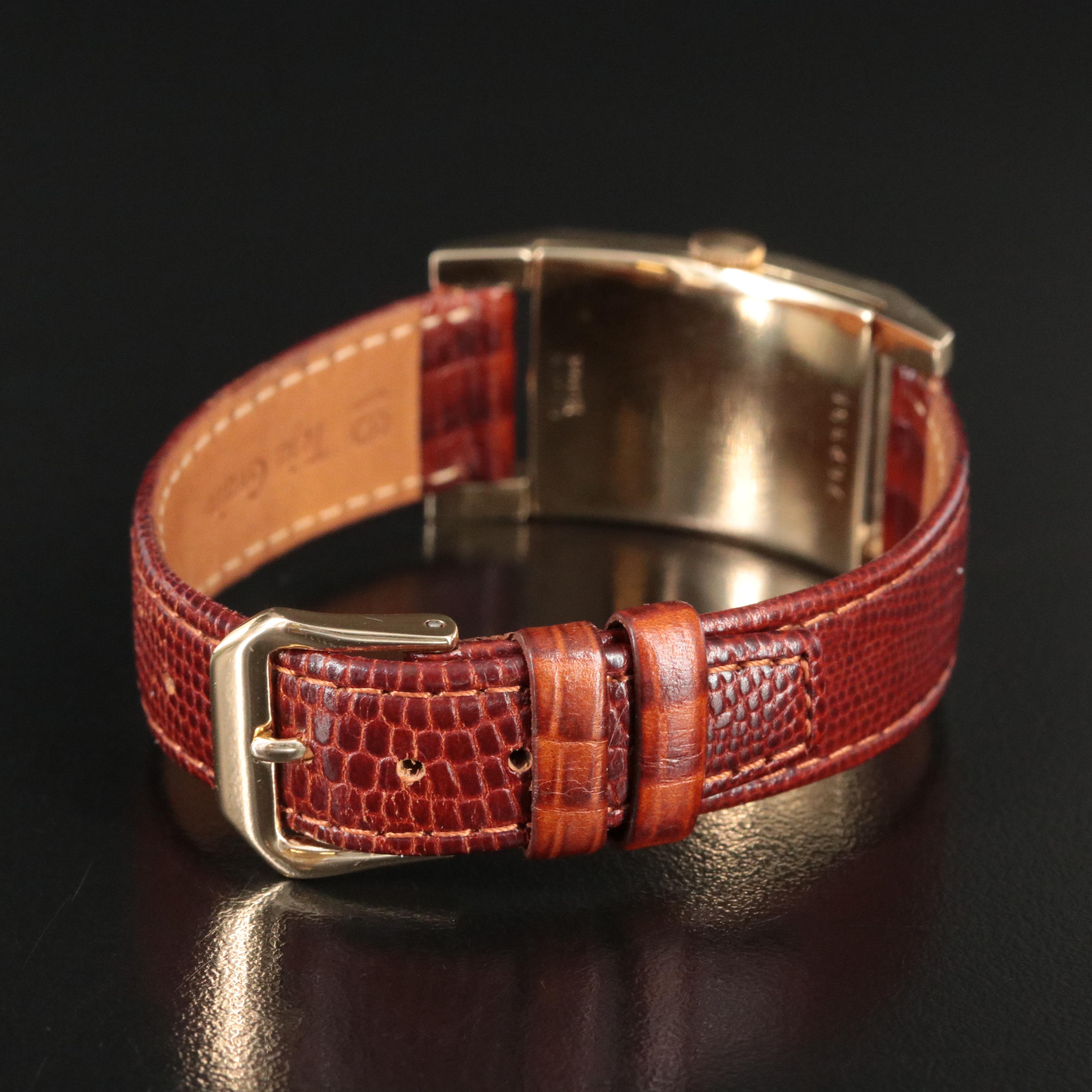 Vintage 14K Gruen Curvex Diamond Watch