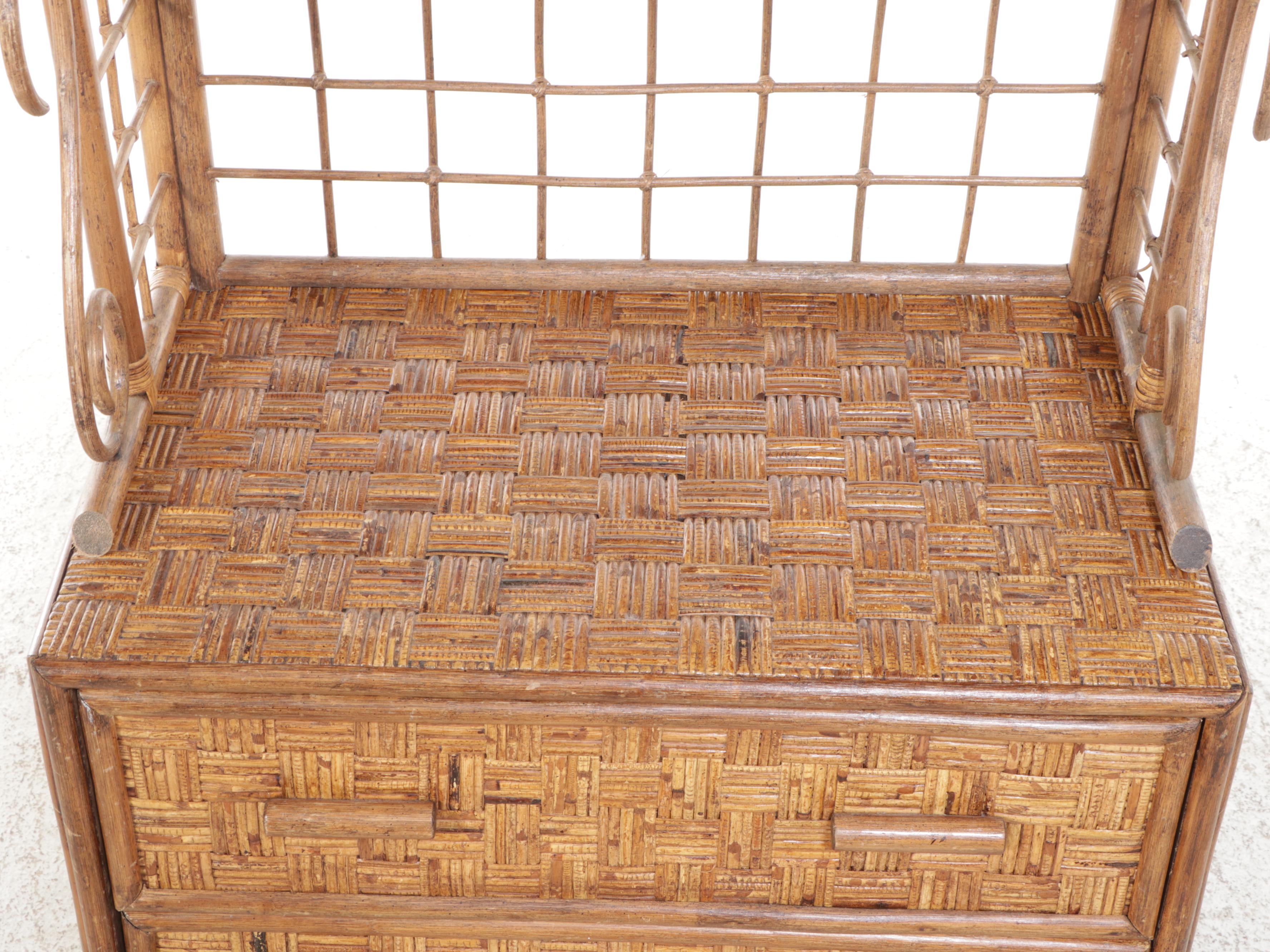 Woven Rattan Backer's Rack-on-Chest, Late 20th Century