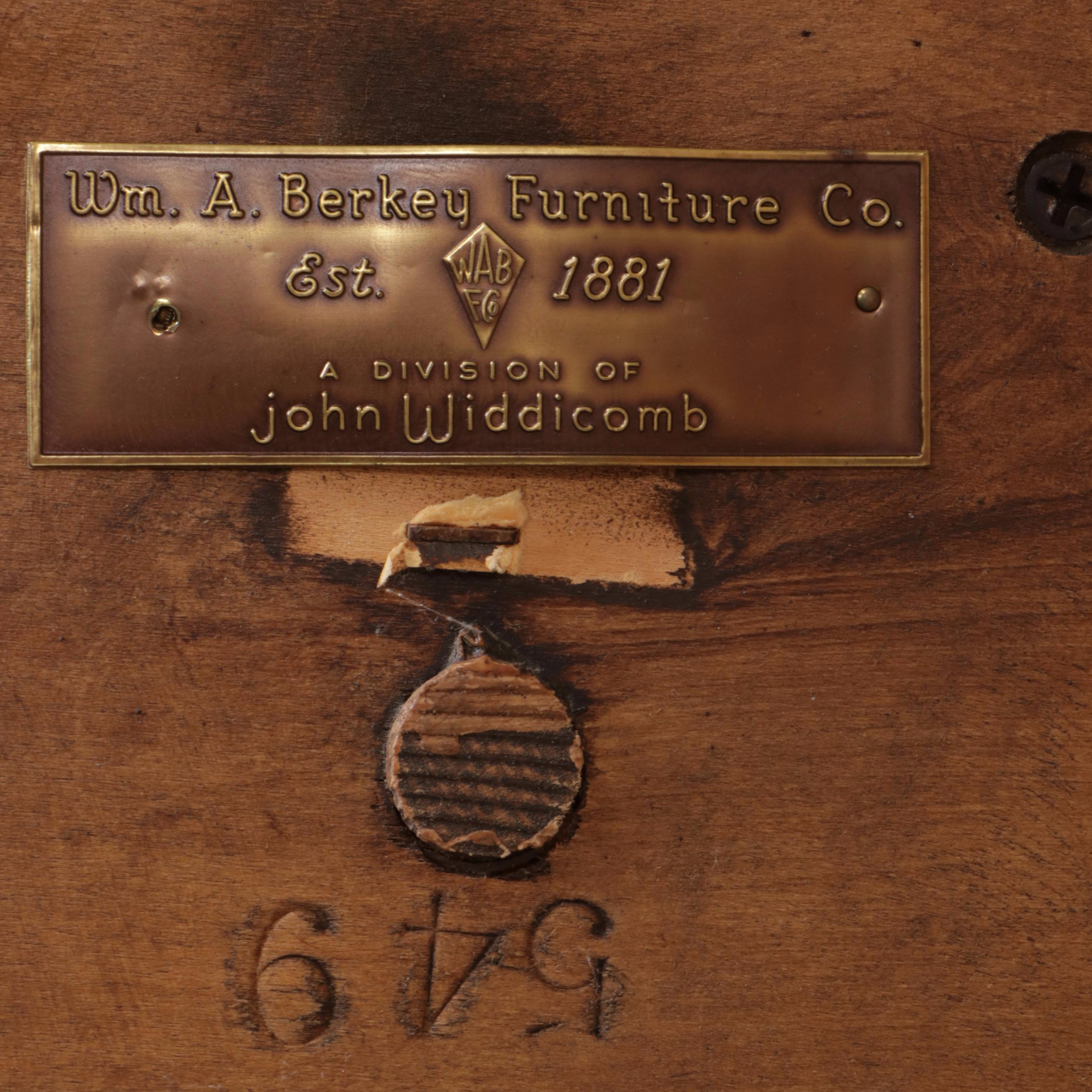 Pair of French Provincial Style Bergères with Marble Top Accent Table