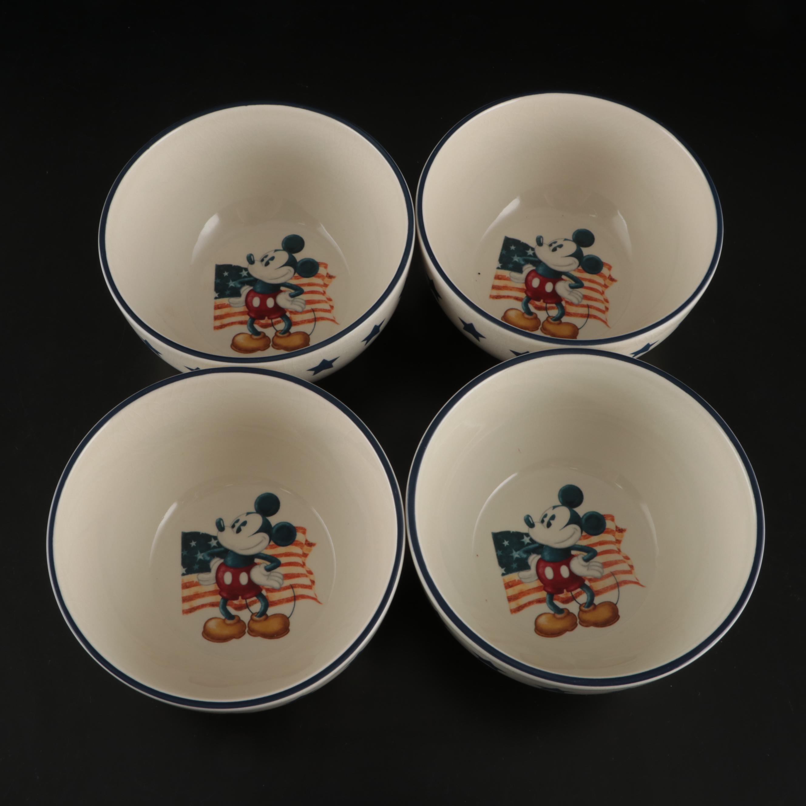 Disney Mickey Mouse and Stars Ceramic and Glass Dinnerware