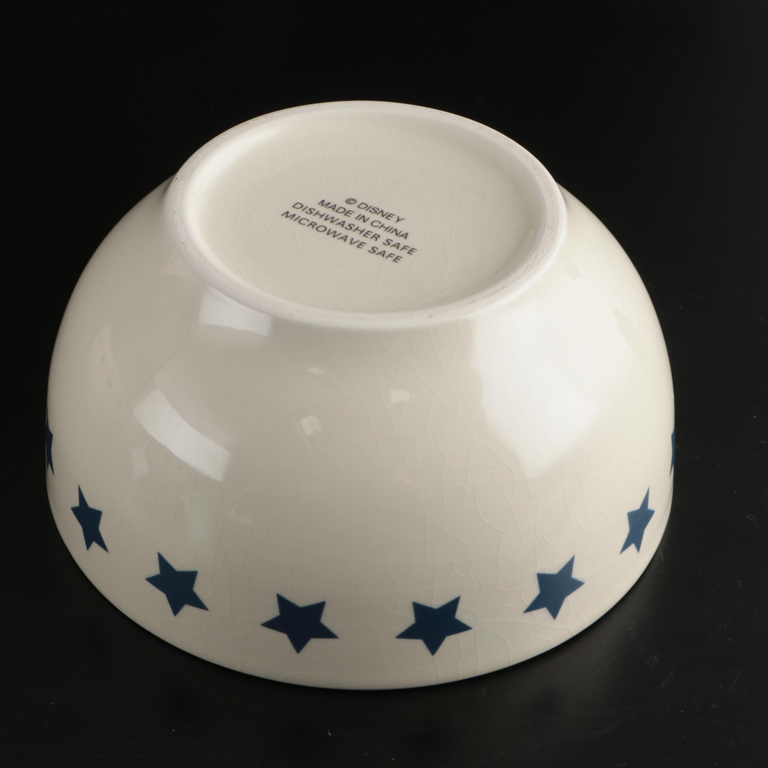 Disney Mickey Mouse and Stars Ceramic and Glass Dinnerware