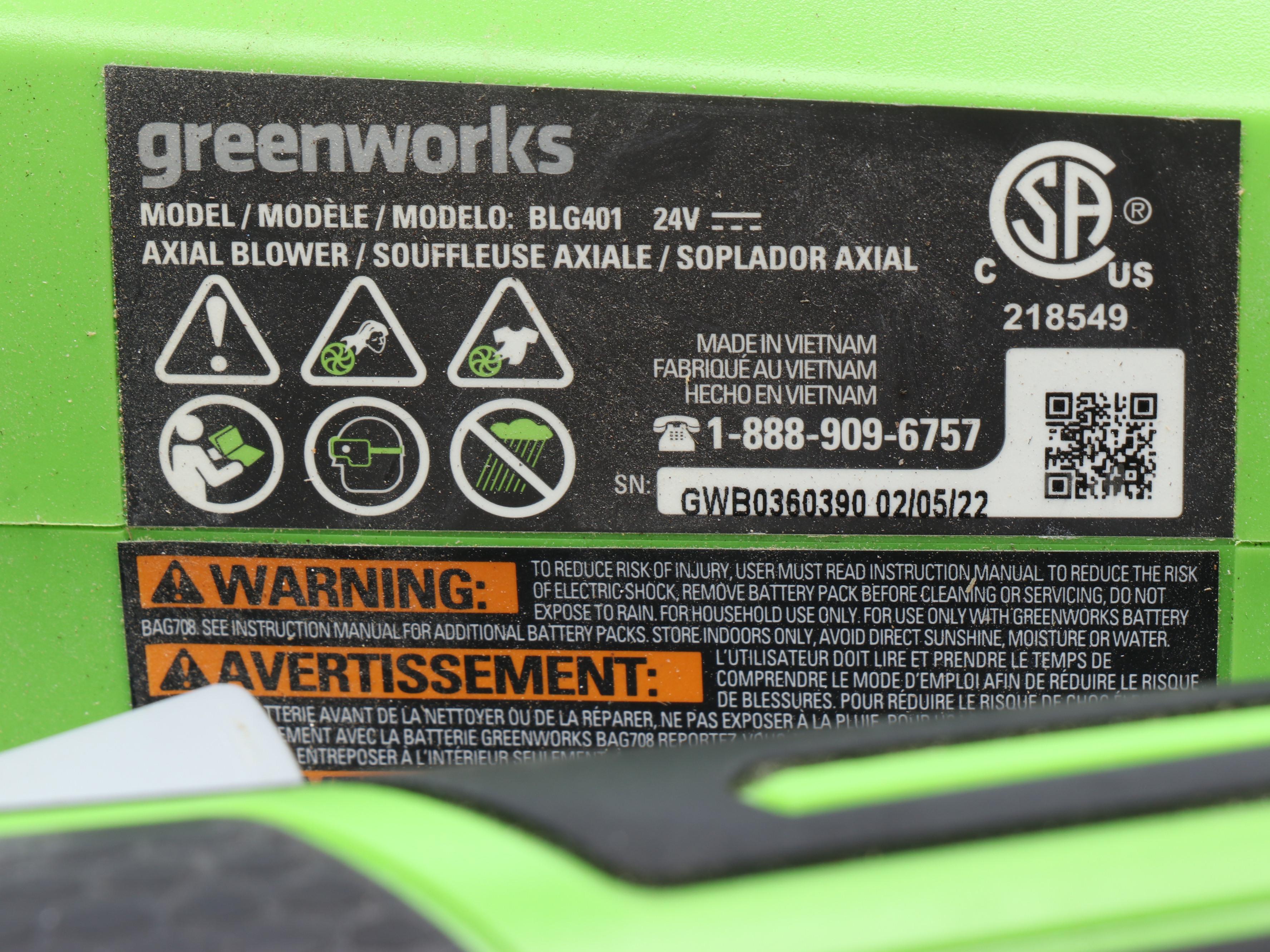 Greenworks Model BLG401 String Trimmer