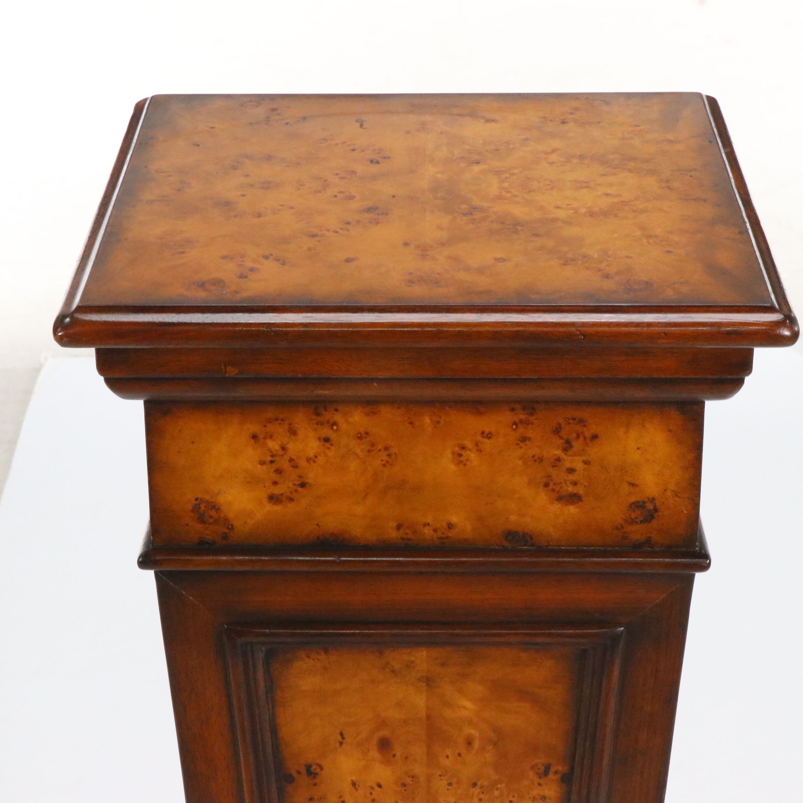 Theodore Alexander Louis XVI Style Burl Wood Pedestal