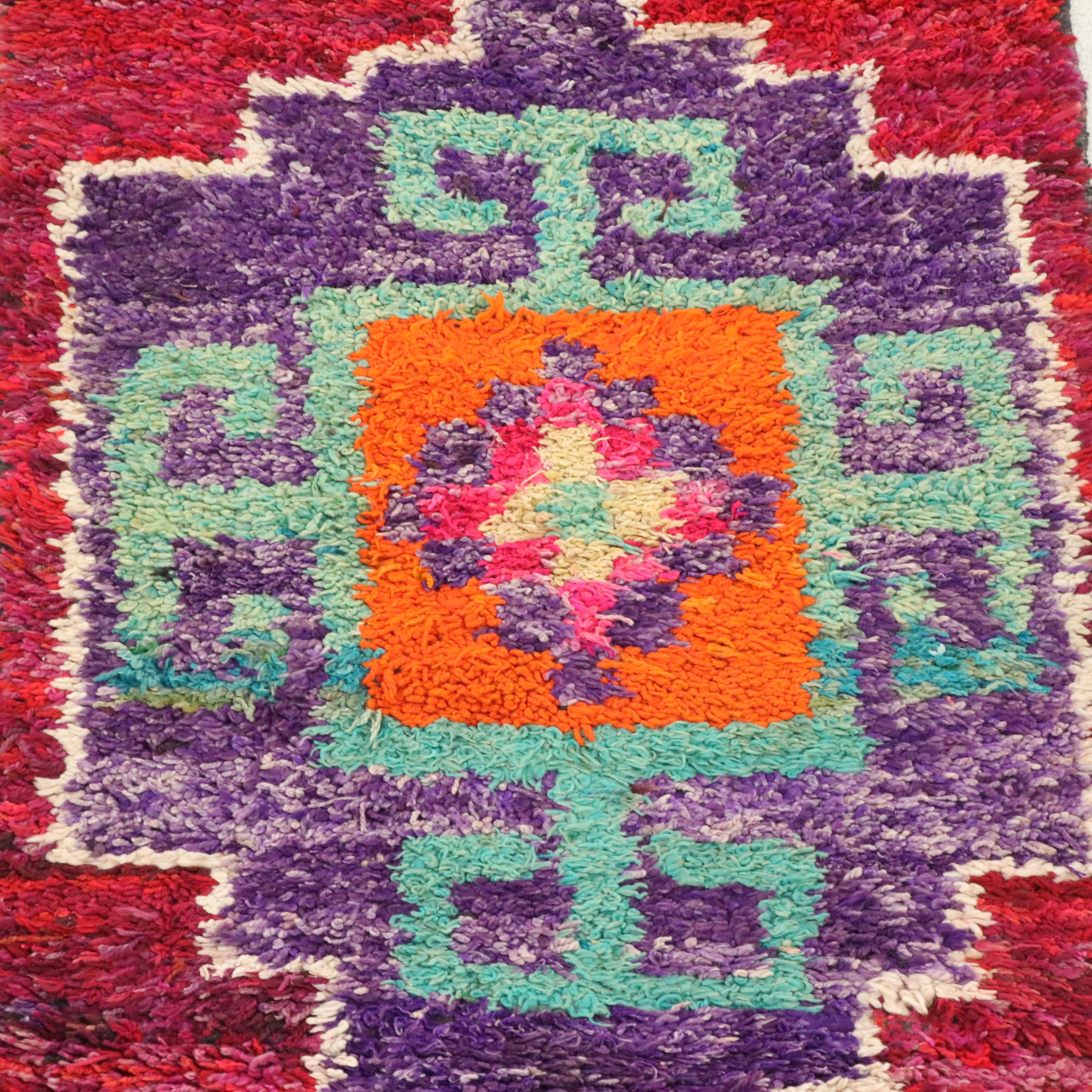 3'1 x 10'2 Hand-Knotted Moroccan Berber Long Rug