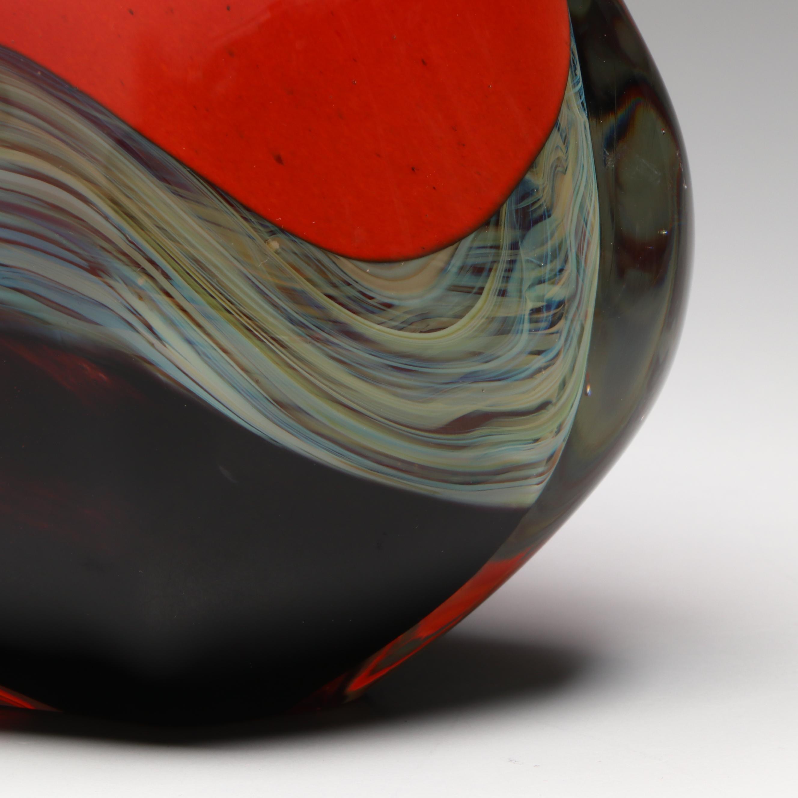 Robert Eickholt Studio Art Glass Multicolor Vase, 2003