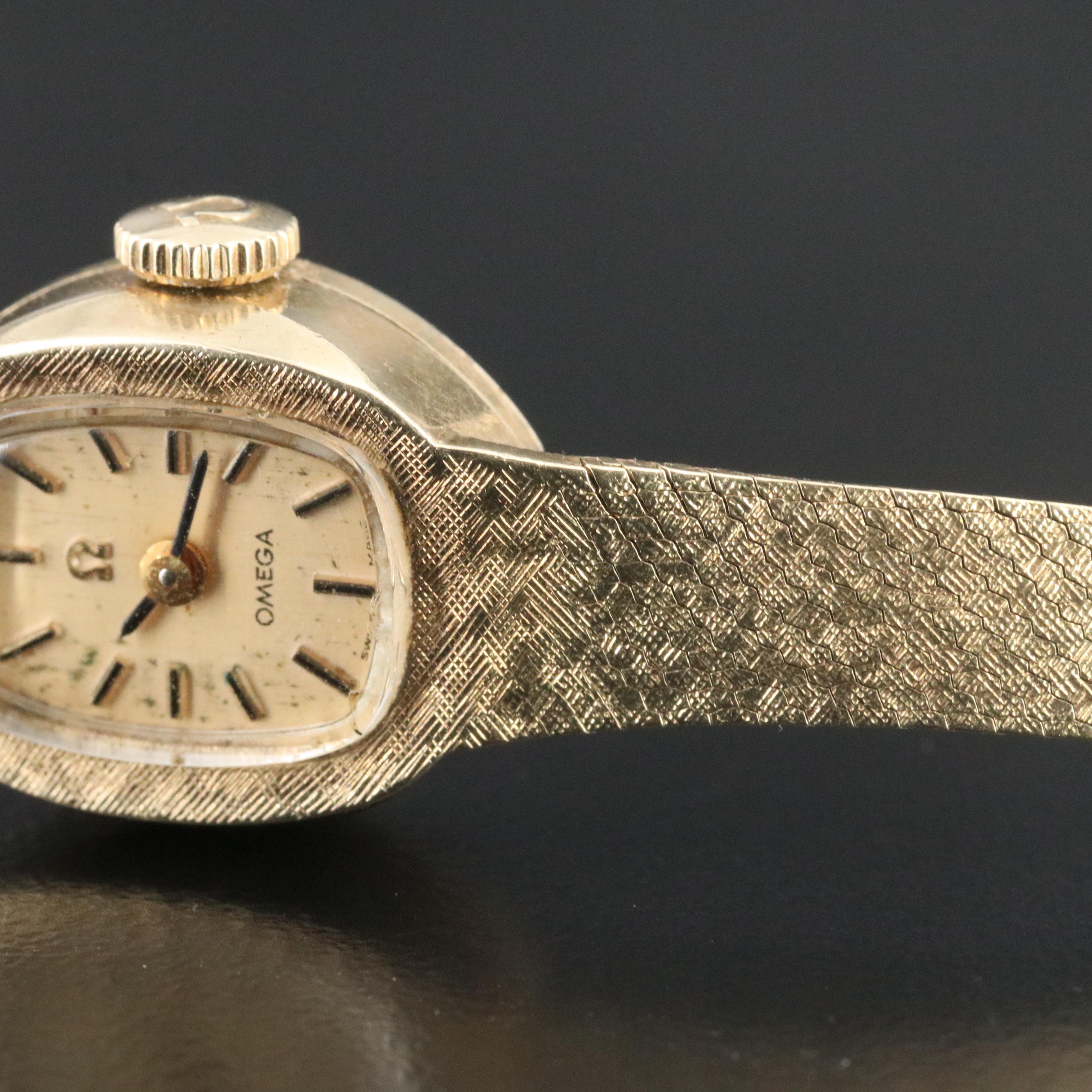 Vintage Omega 14K Gold Manual-Wind Watch