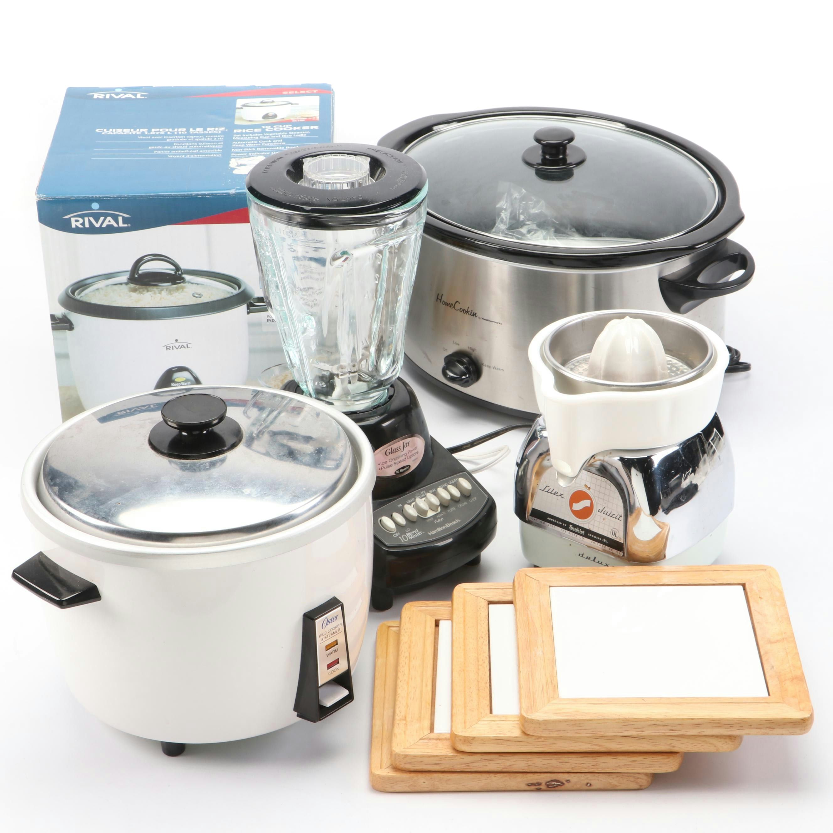 Hamilton Beach Blender with Rival and Oster Rice Cooker and More Kitchenware