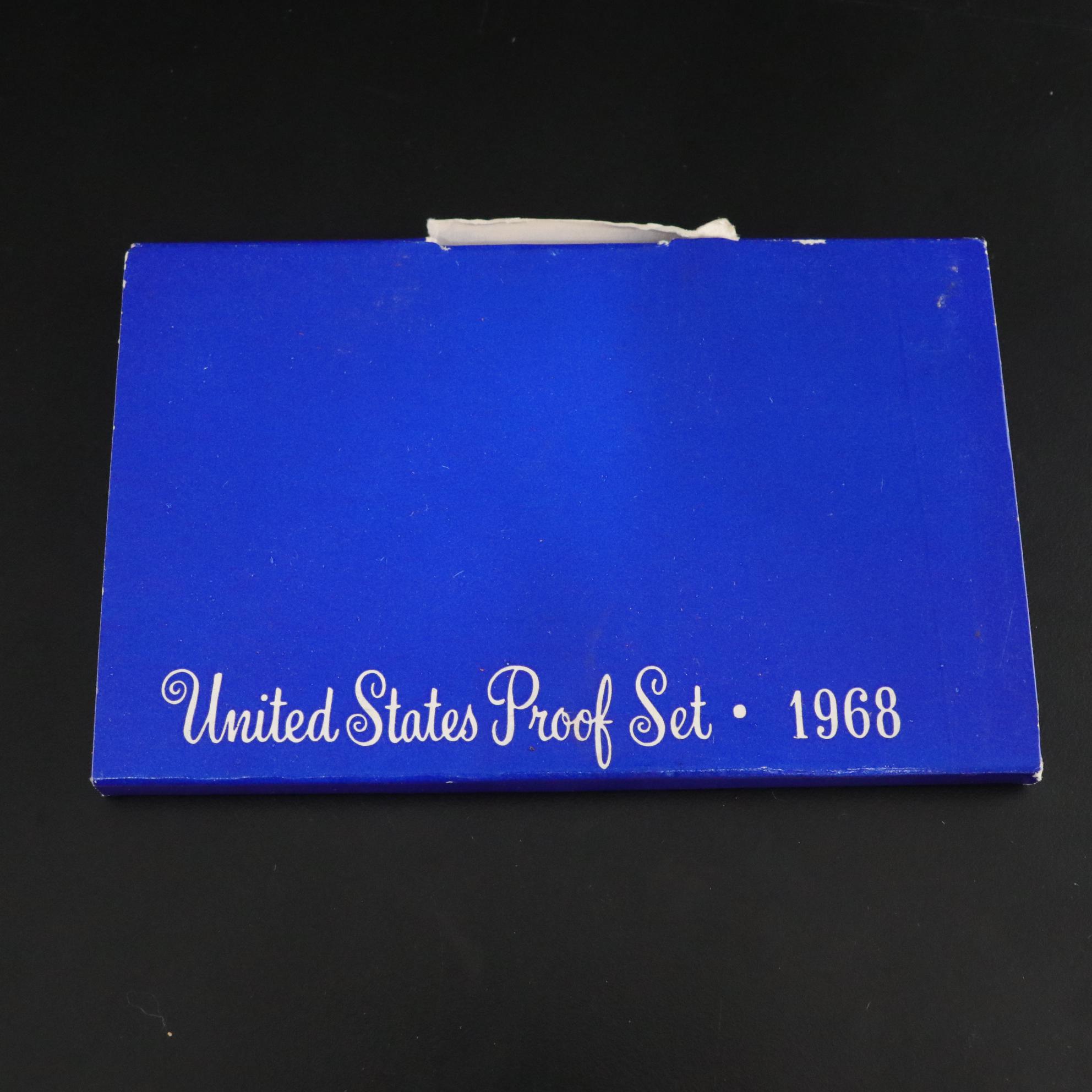 Thirteen US Mint Proof Sets, 1968 - 1980