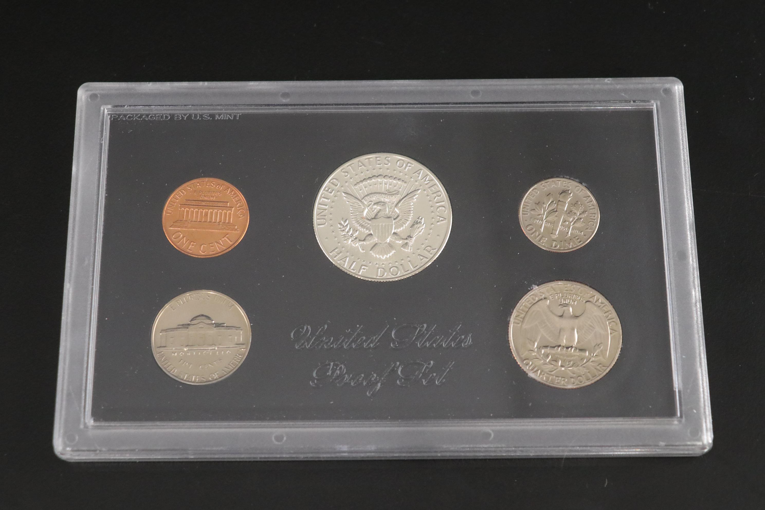 Thirteen US Mint Proof Sets, 1968 - 1980