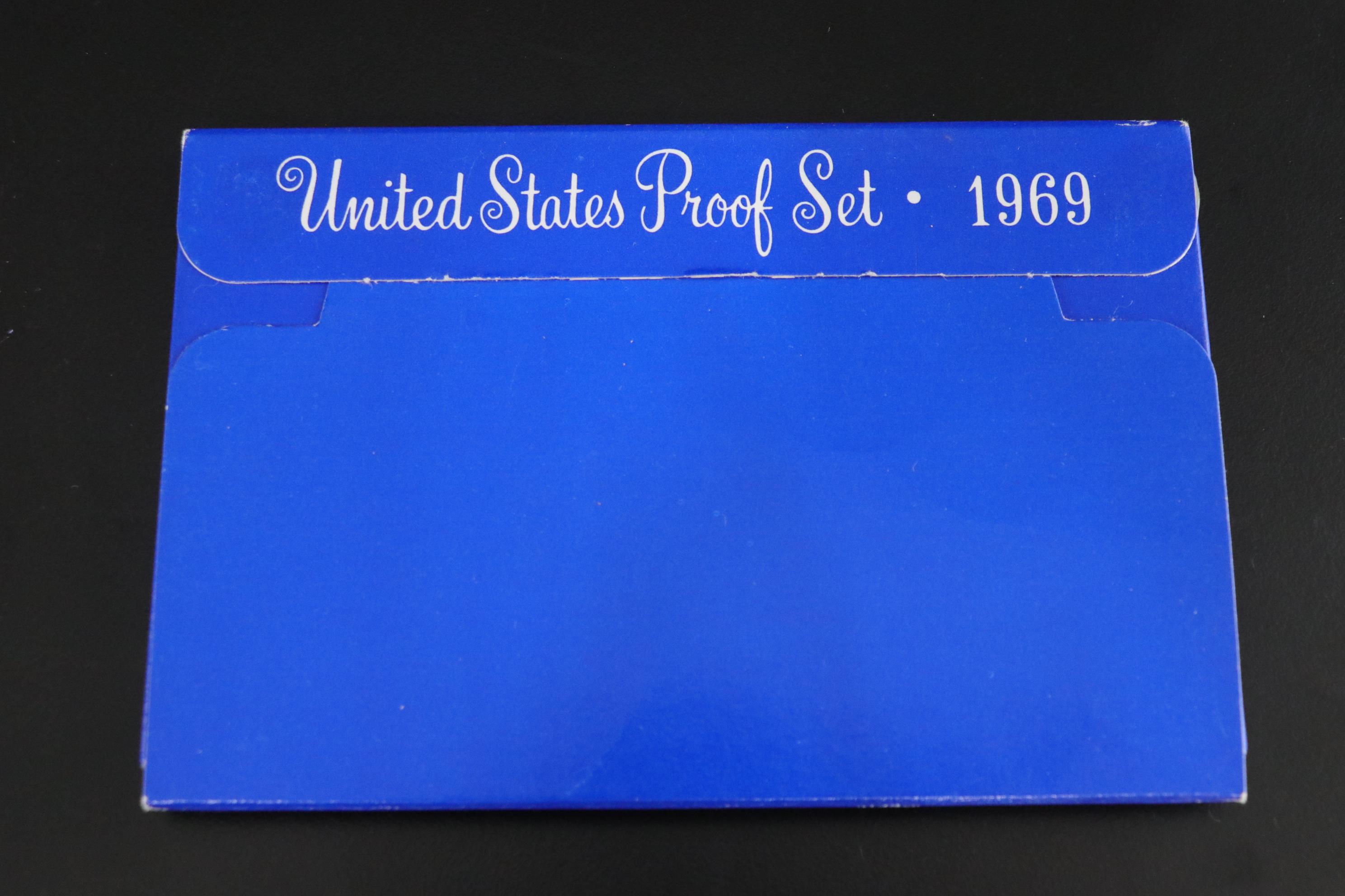 Thirteen US Mint Proof Sets, 1968 - 1980