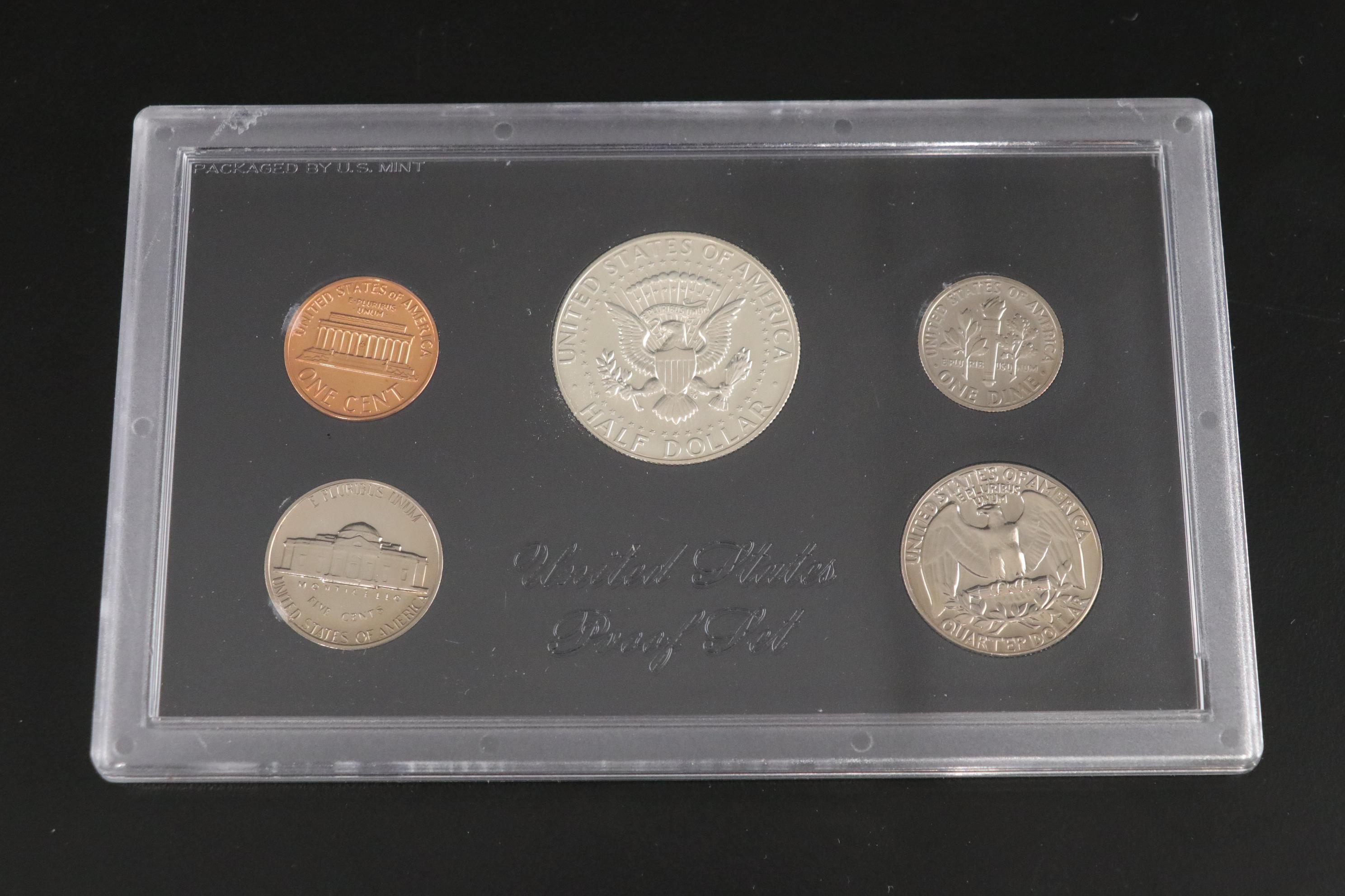 Thirteen US Mint Proof Sets, 1968 - 1980