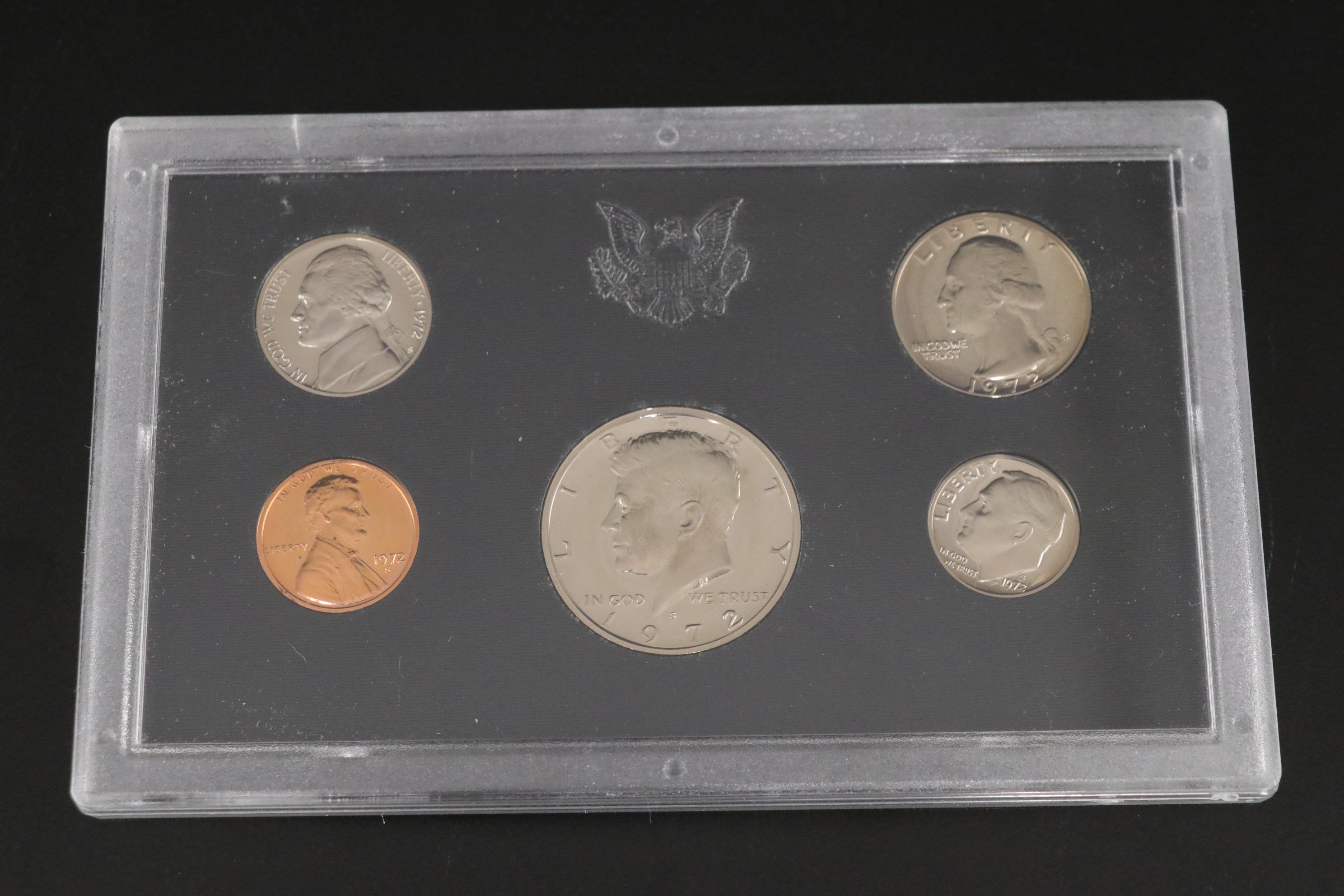 Thirteen US Mint Proof Sets, 1968 - 1980