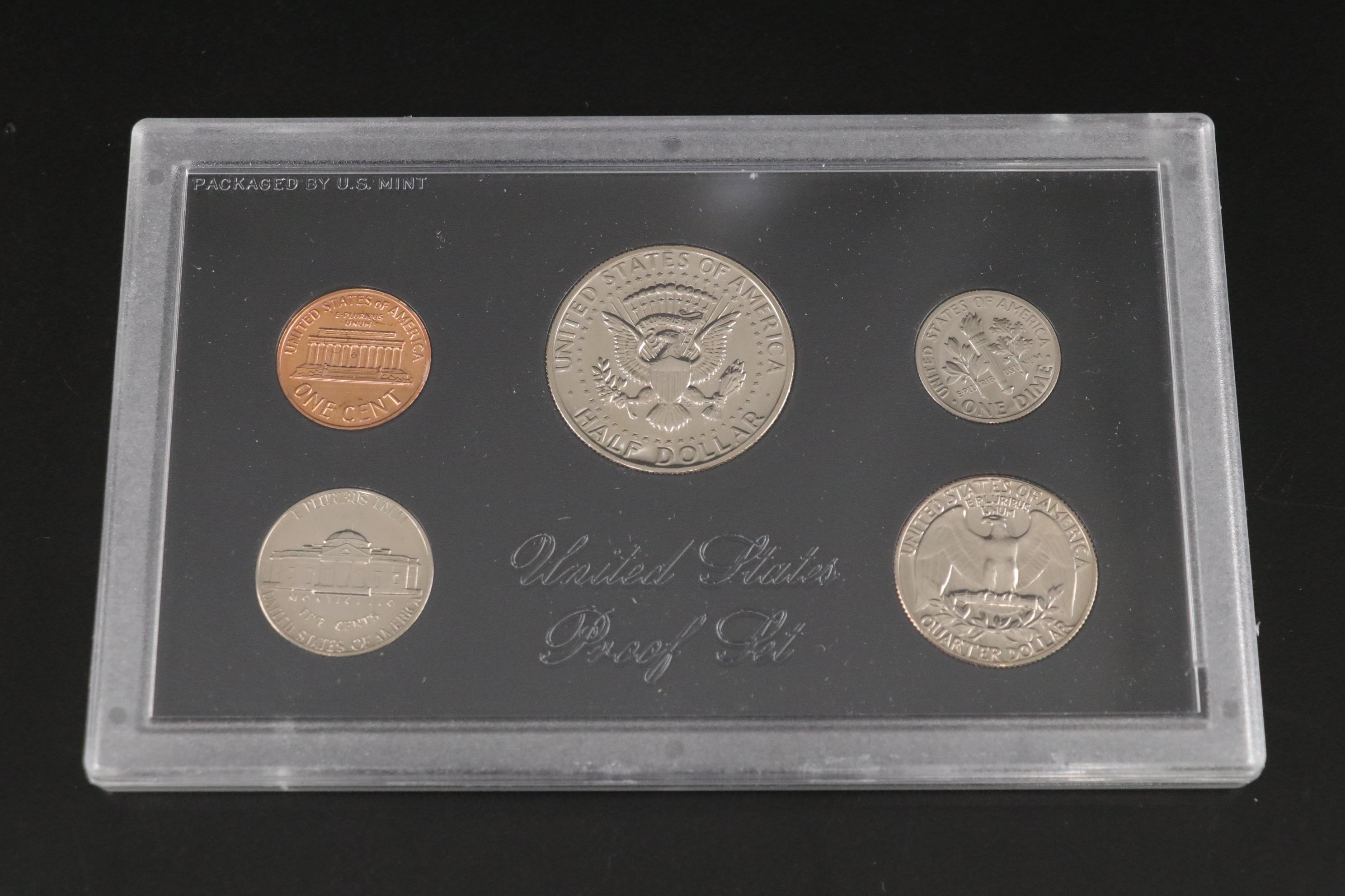Thirteen US Mint Proof Sets, 1968 - 1980