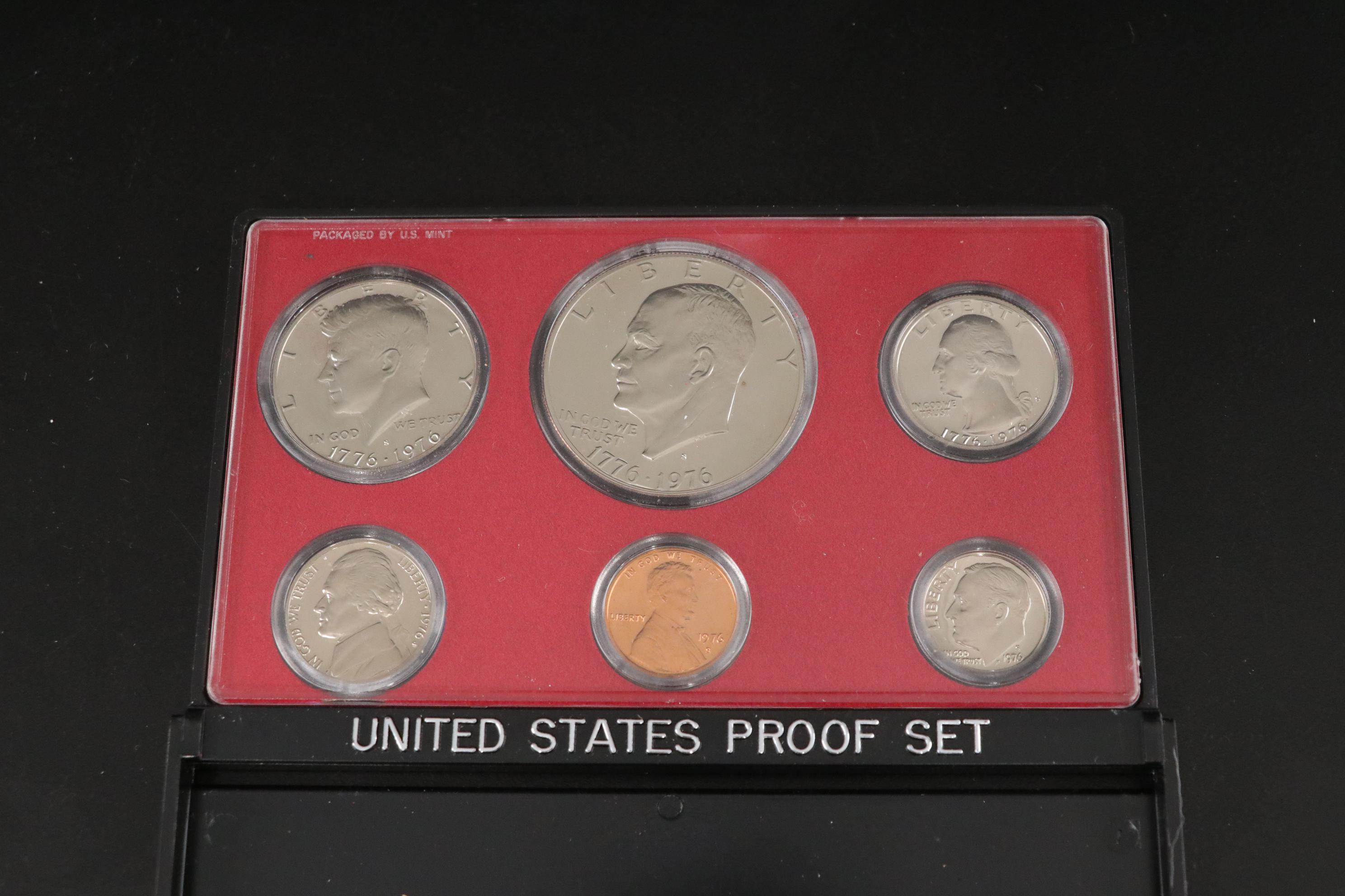 Thirteen US Mint Proof Sets, 1968 - 1980
