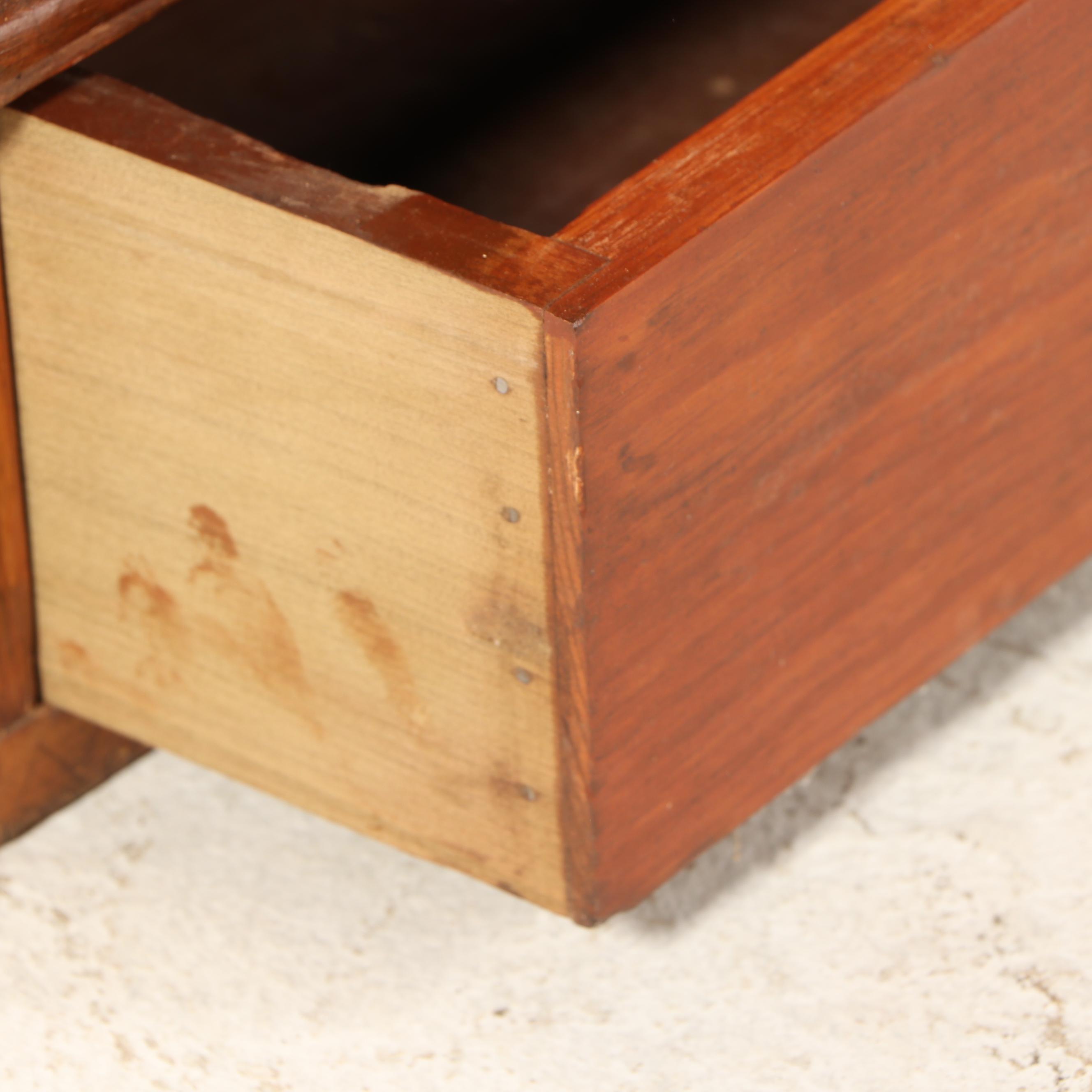 American Yellow Pine China Cabinet, Early 20th Century