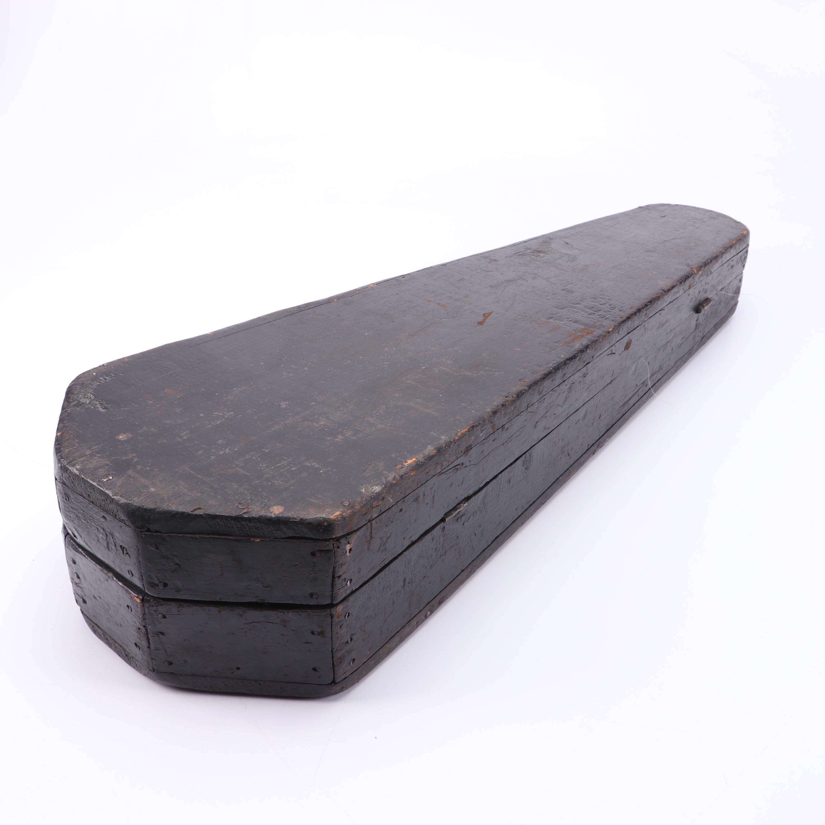 Joseph Guarnerius Fecit Cremonæ Anno Painted Violin with Bow and Coffin Case