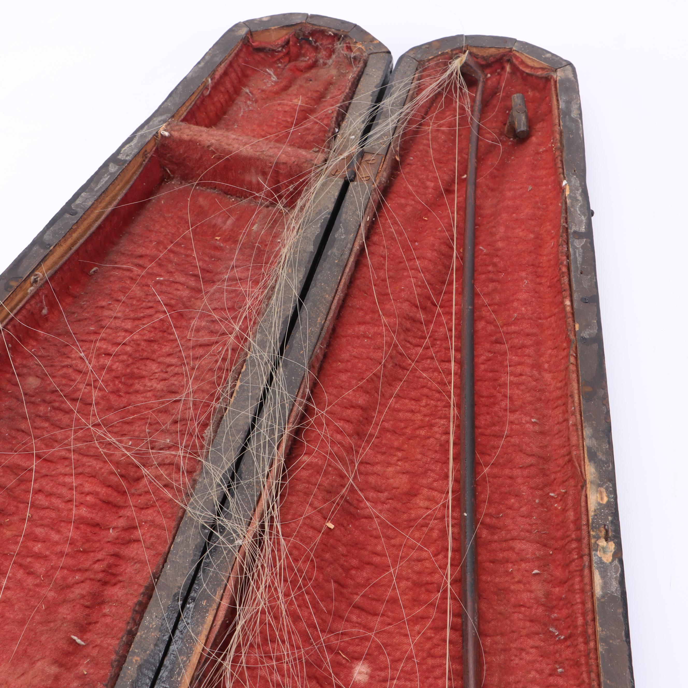 Joseph Guarnerius Fecit Cremonæ Anno Painted Violin with Bow and Coffin Case