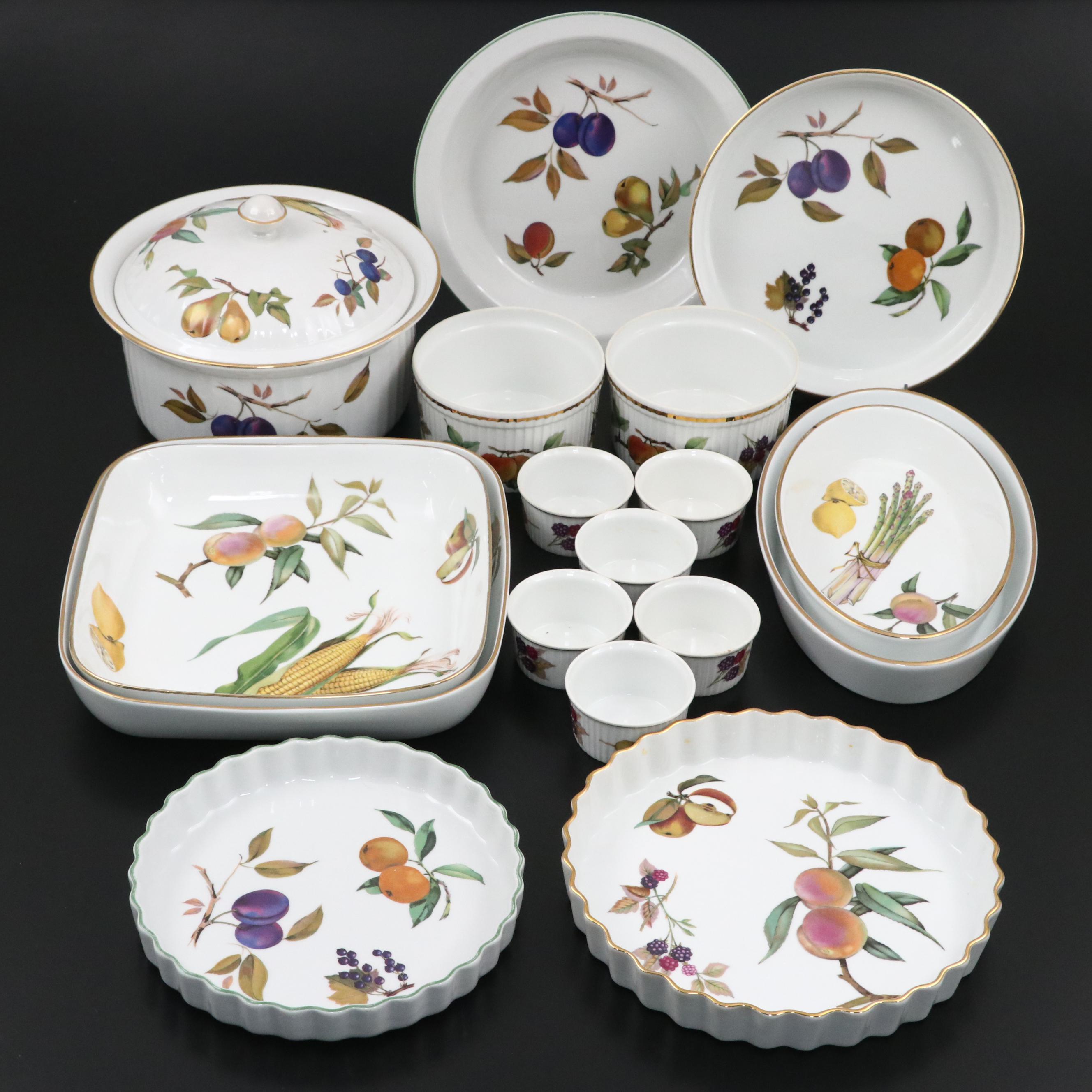 Royal Worcester "Evesham Vale" Oven to Table Bakeware and Serving Dishes