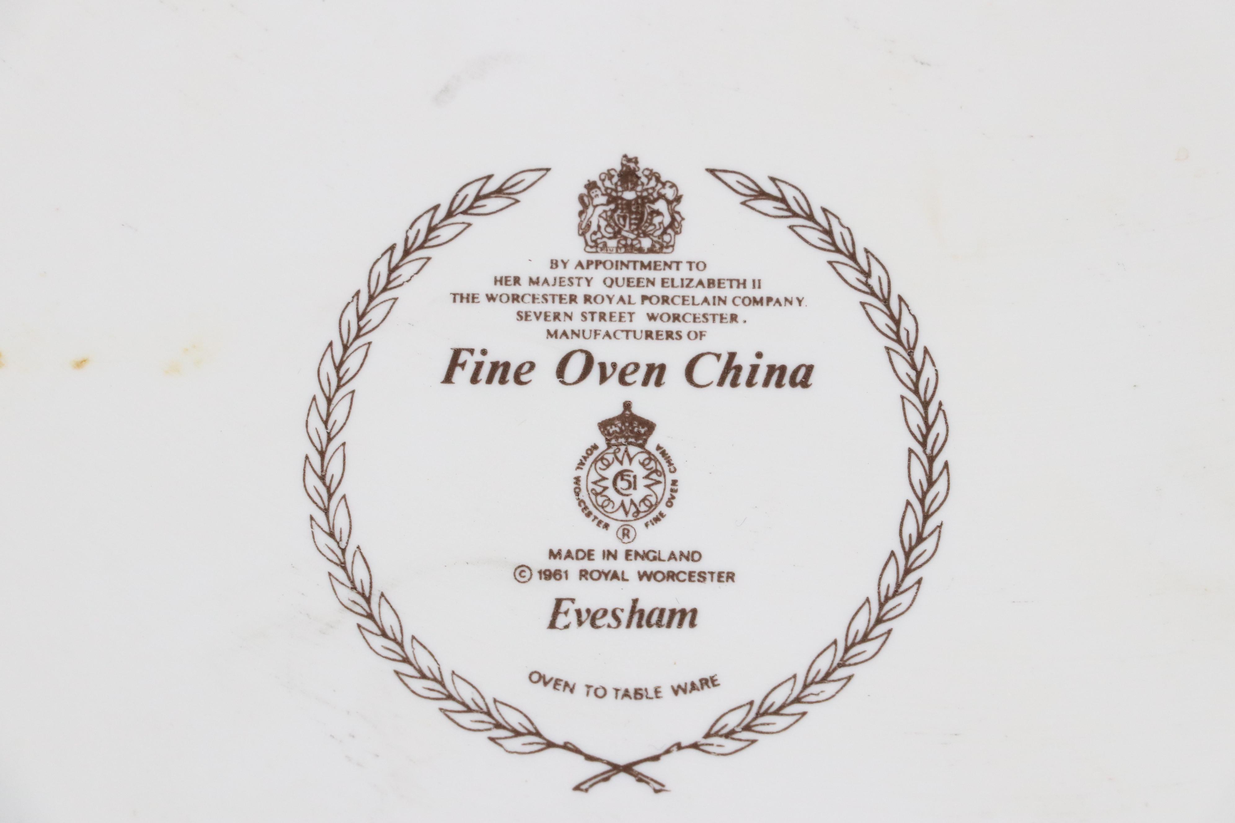 Royal Worcester "Evesham Vale" Oven to Table Bakeware and Serving Dishes