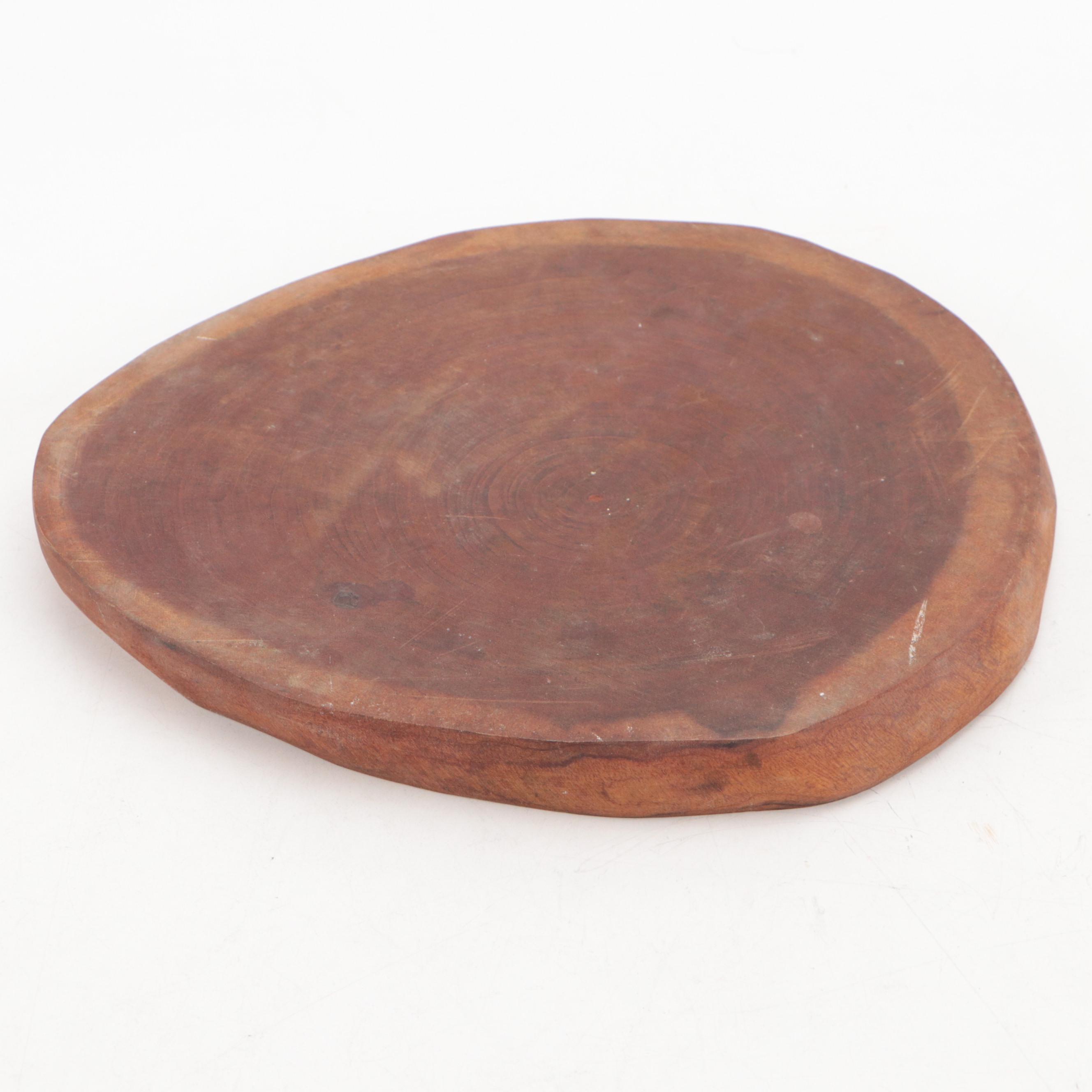 Hand-Carved Wooden Duck Decoy with Stand