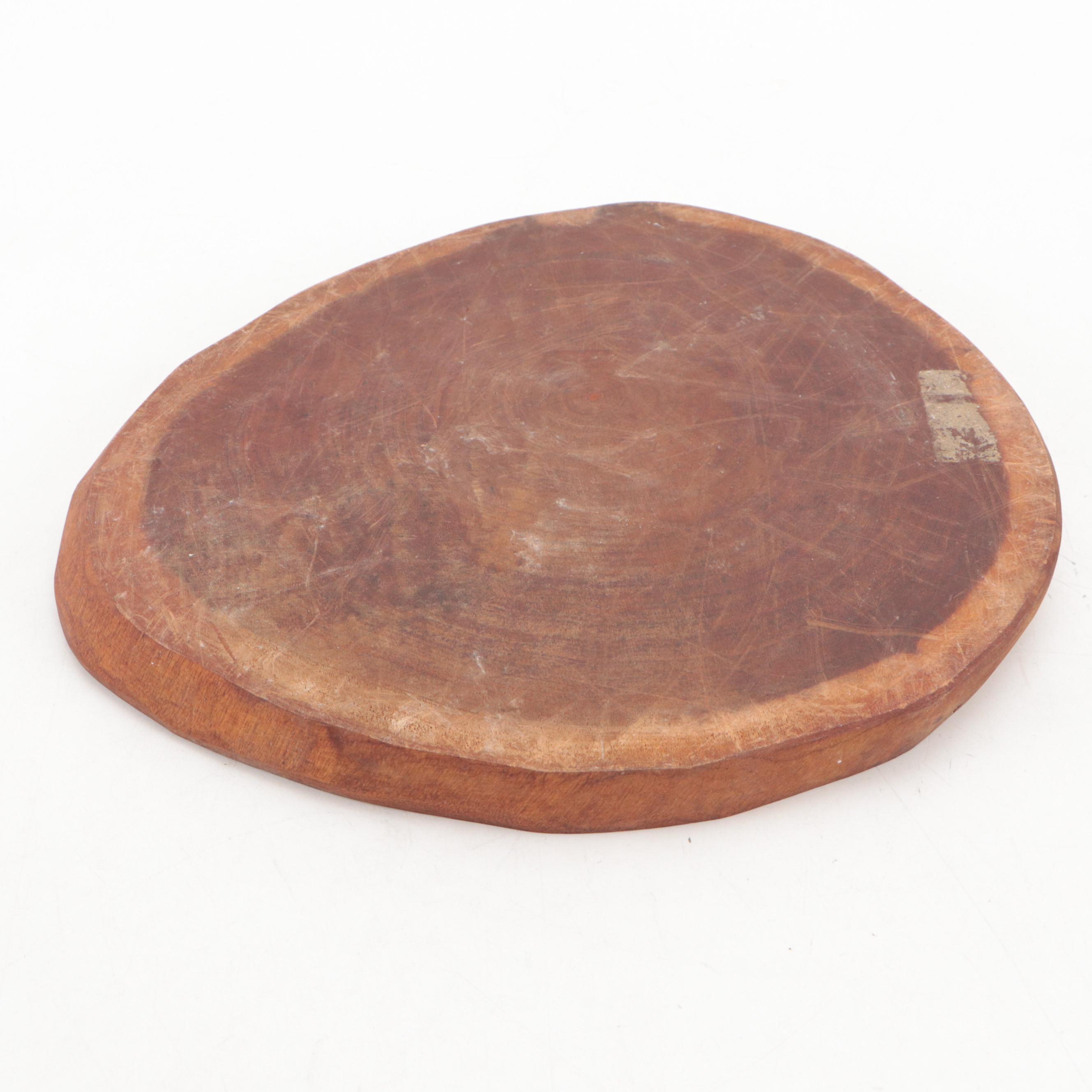 Hand-Carved Wooden Duck Decoy with Stand