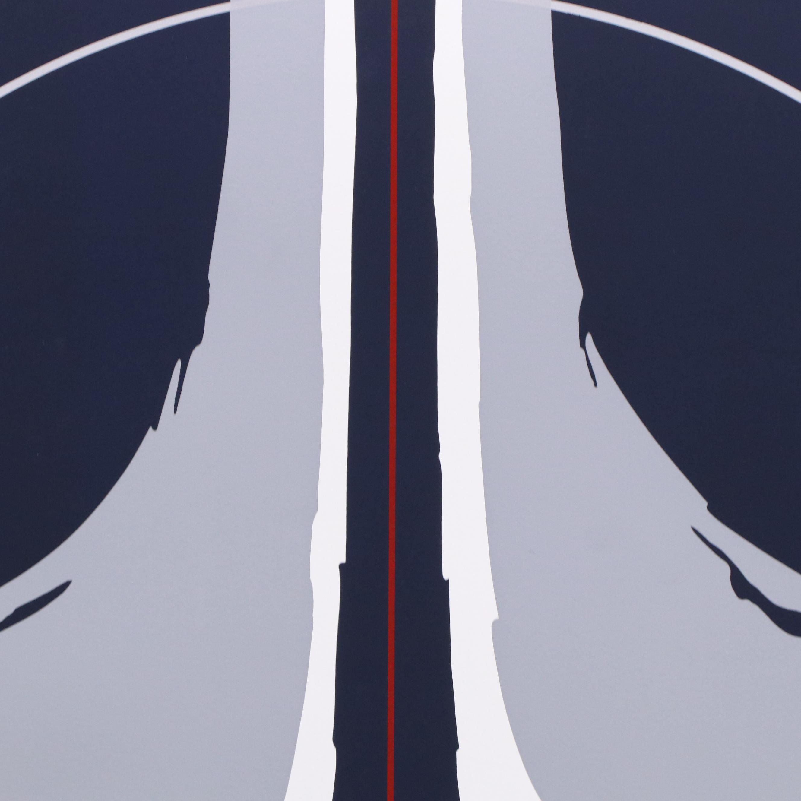 Thomas Whelan Benton Abstract Serigraph "Earthline Red," 1981