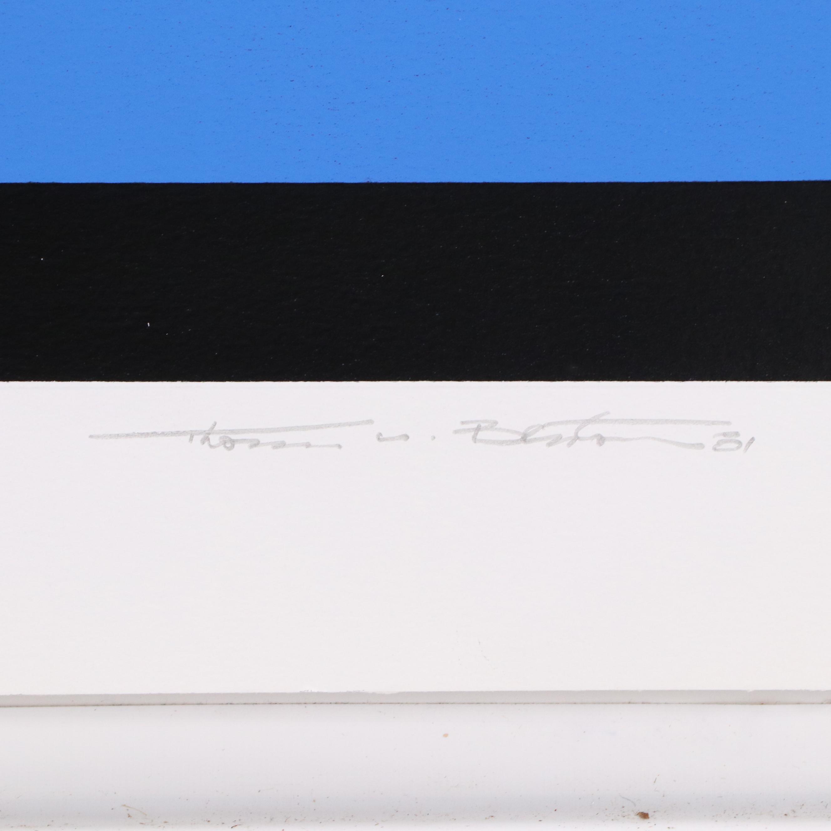 Thomas Whelan Benton Abstract Serigraph "Earthline Red," 1981