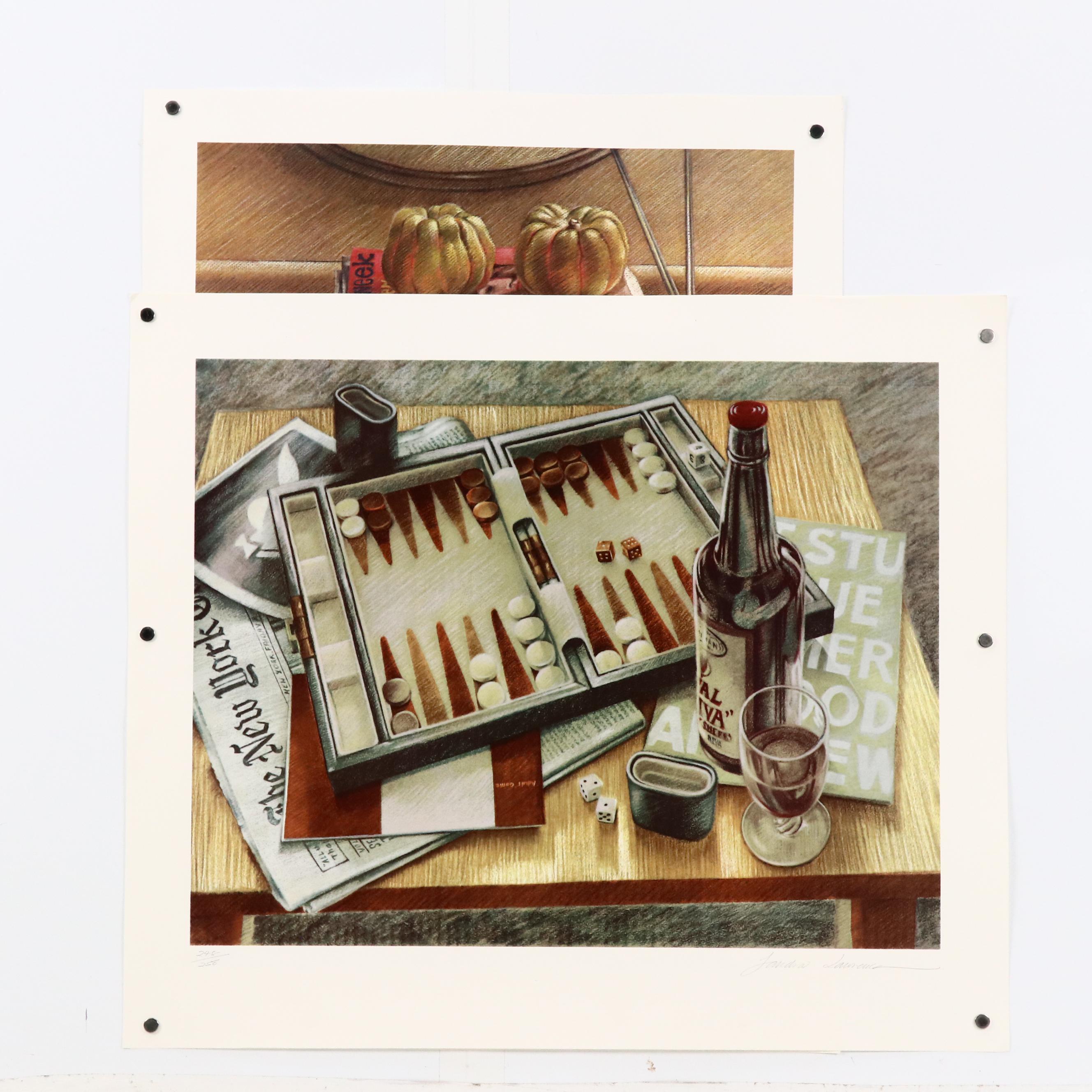 Sandra Lawrence Modernist Still Life Lithographs