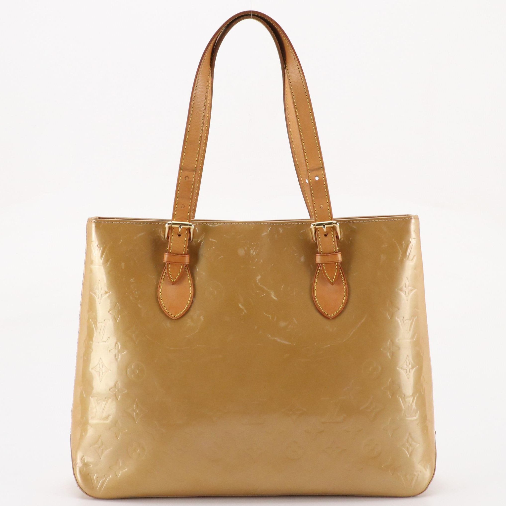 Louis Vuitton Brentwood Tote Bag in Monogram Vernis and Vachetta Leather