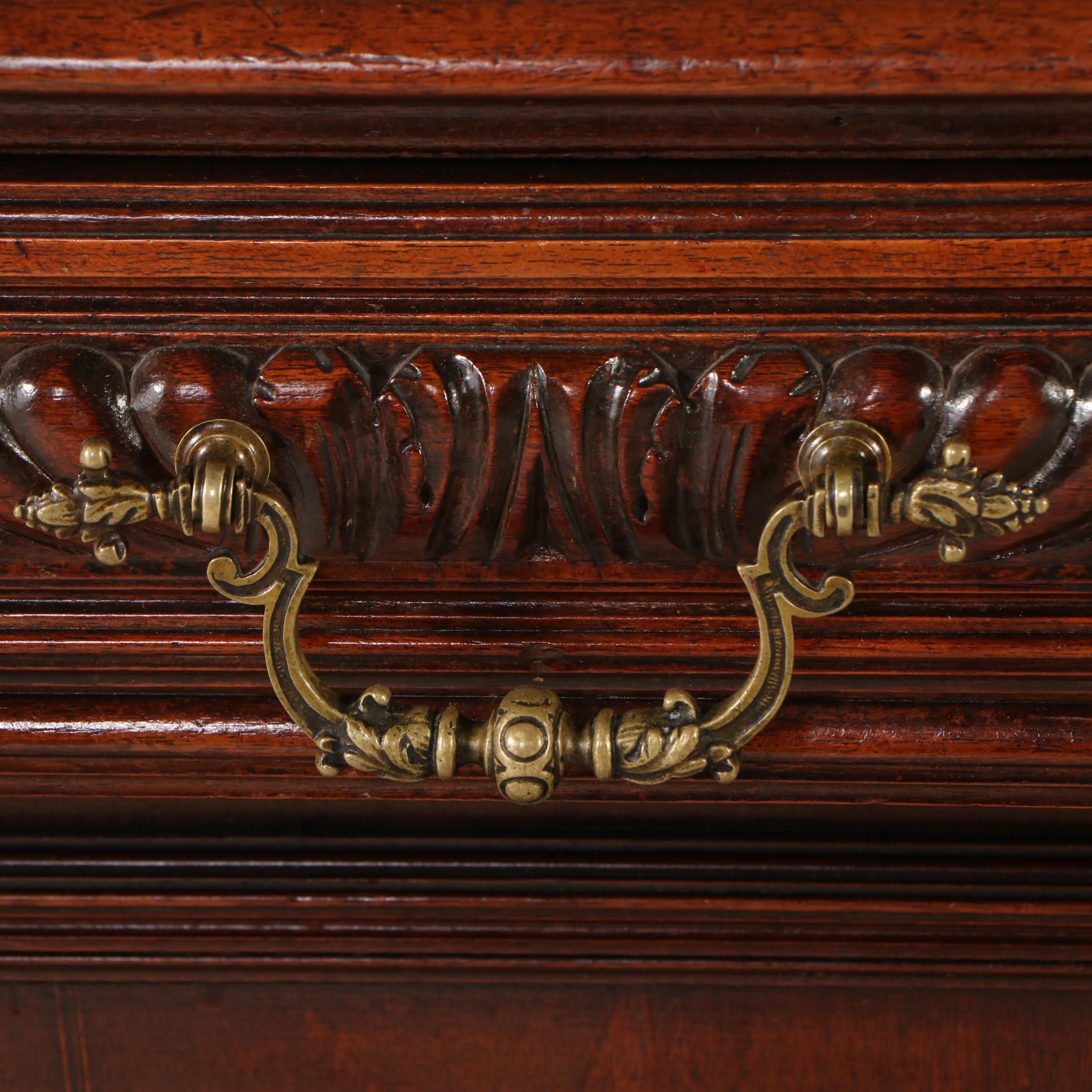 Renaissance Style Carved Mahogany Sideboard with Hutch, 19th Century