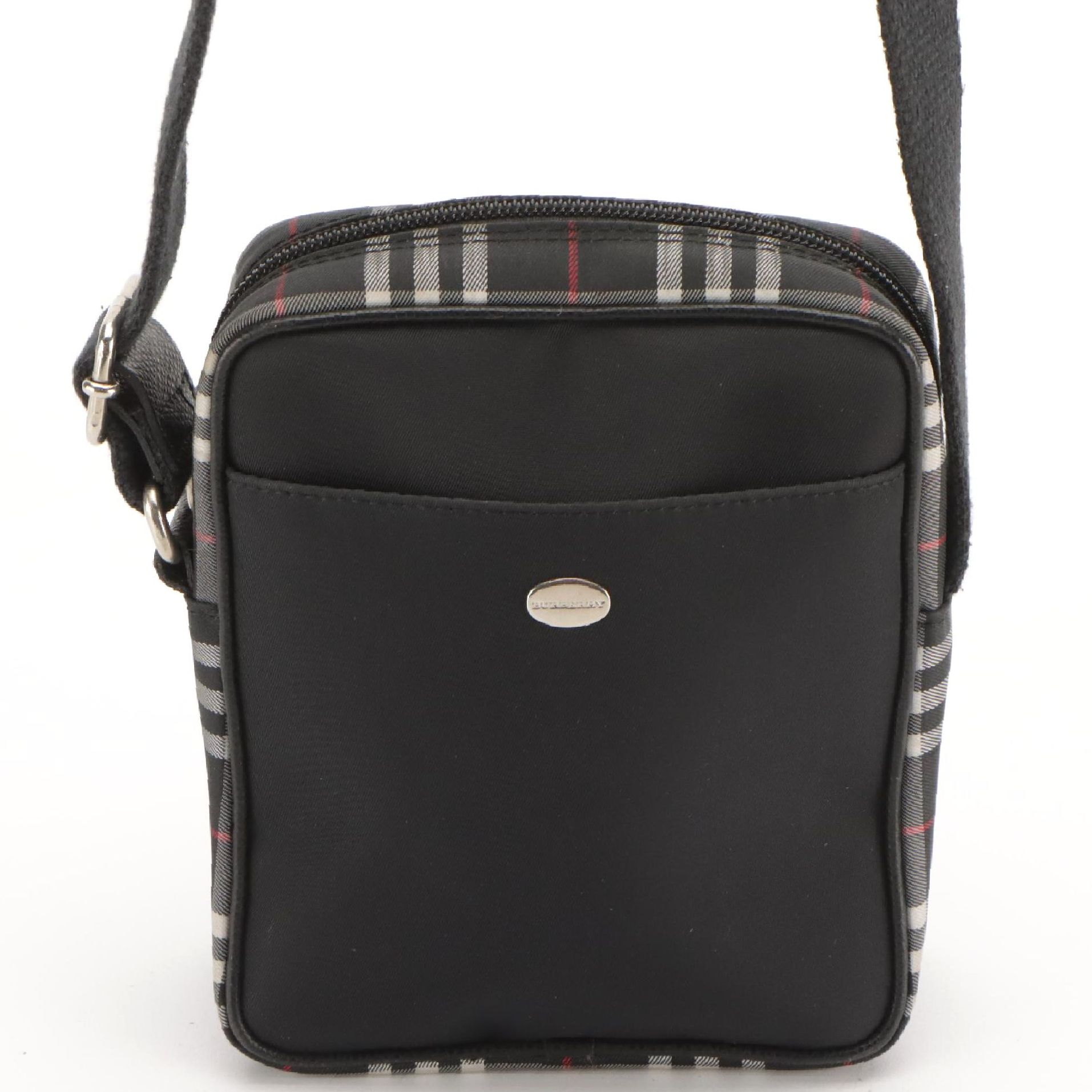 Burberry Mini Crossbody Bag in Navy and Housecheck Nylon