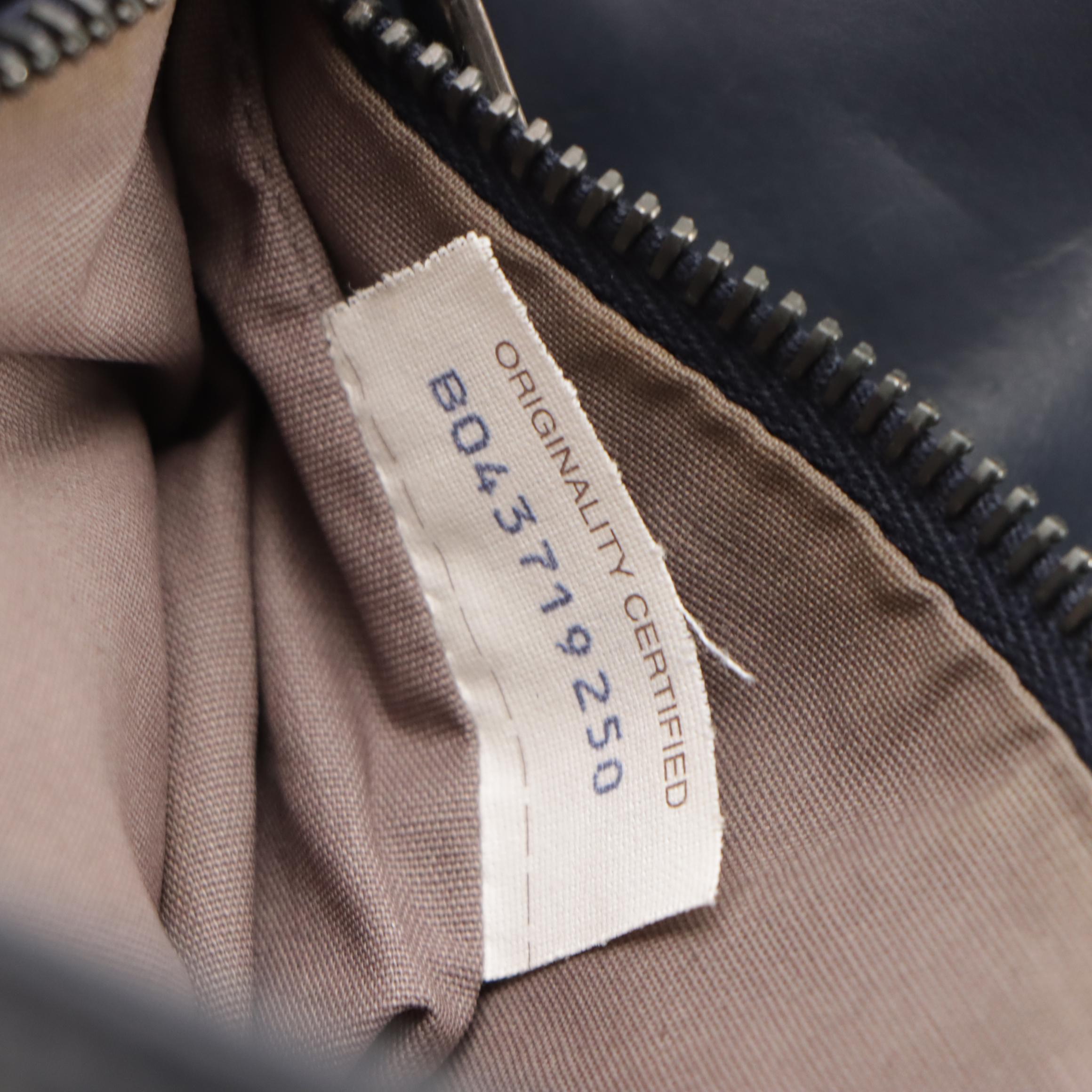 Bottega Veneta Navy Blue Intrecciato Leather Two-Way Bag