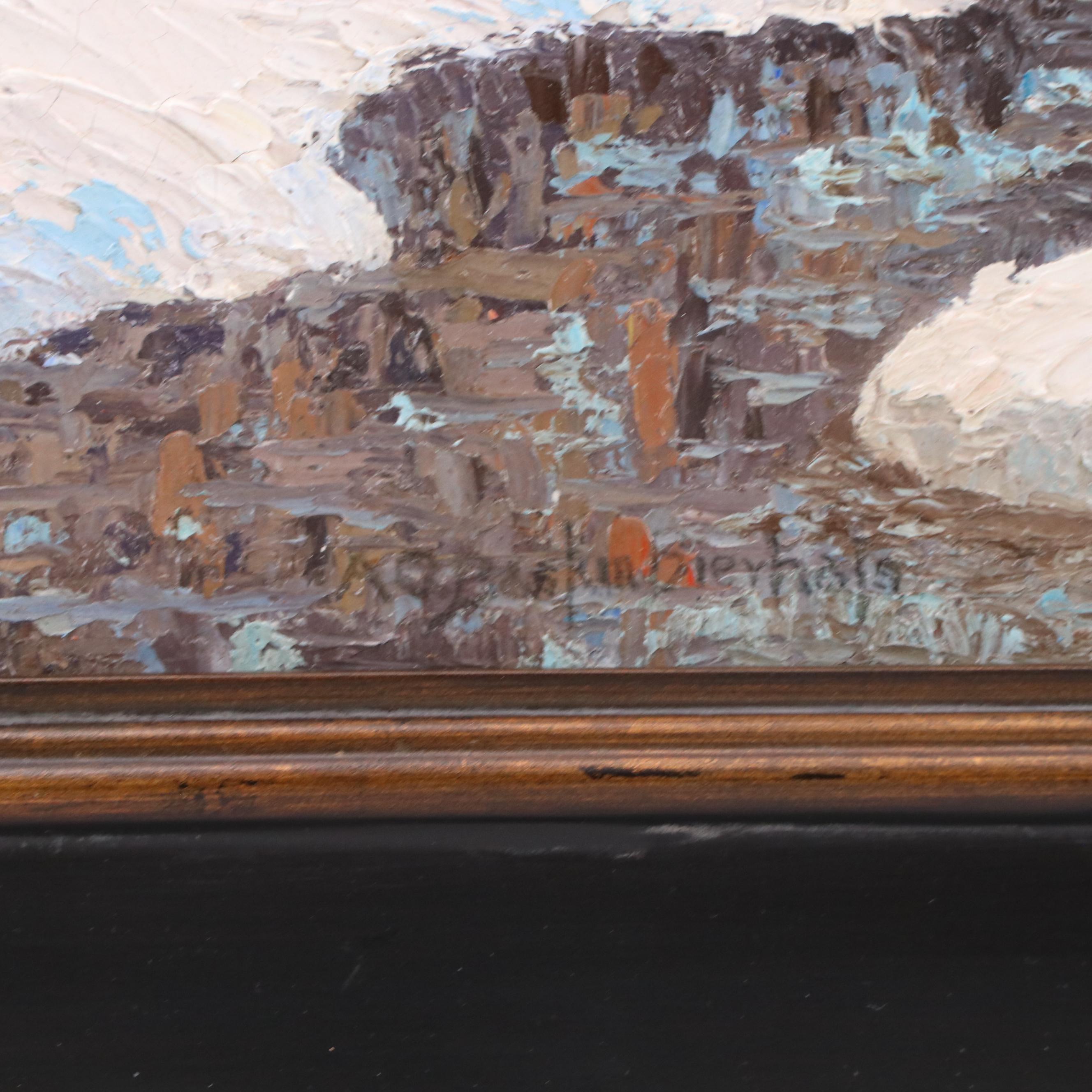 Otto Bierhals Impressionist Winter Landscape, Early 20th Century