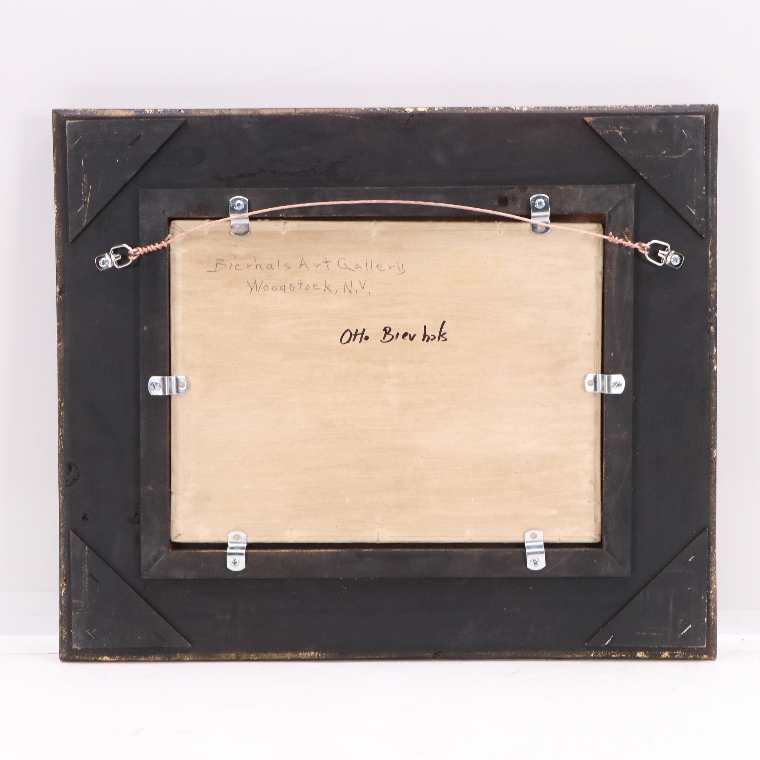 Otto Bierhals Impressionist Winter Landscape, Early 20th Century