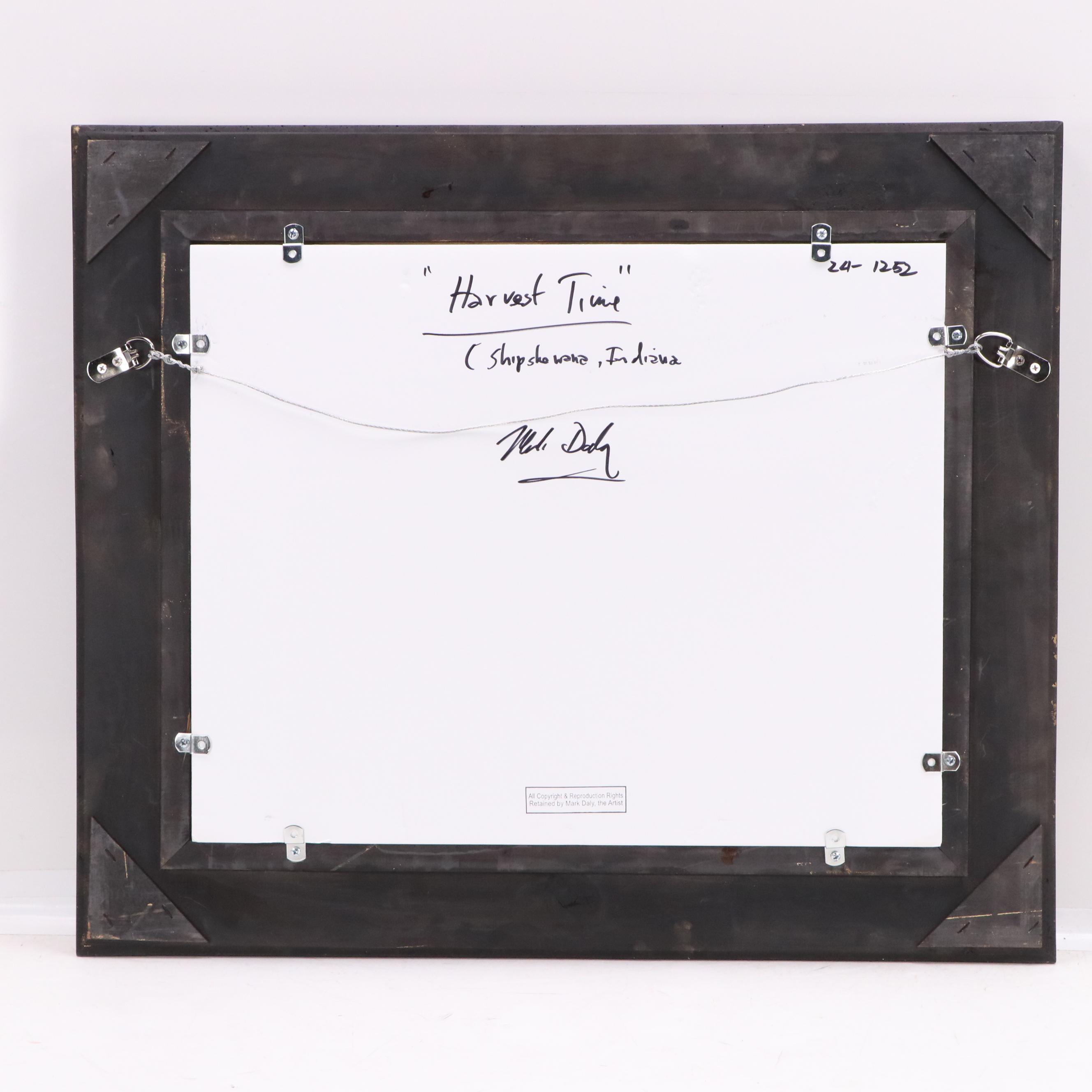 Mark Daly Impressionistic Oil Painting "Harvest Time," 21st Century