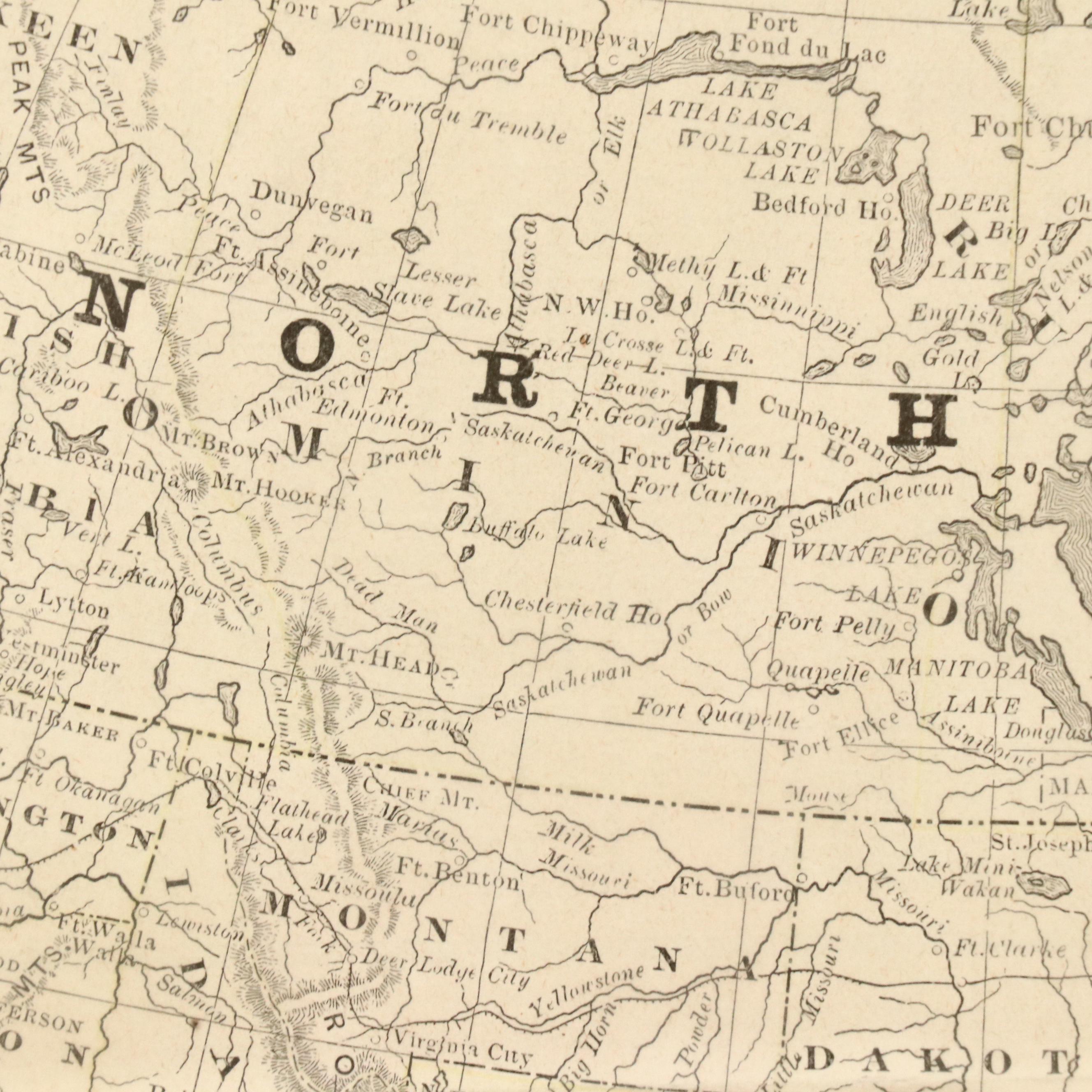 Rand, McNally & Company Wood Engraving Map "North America"