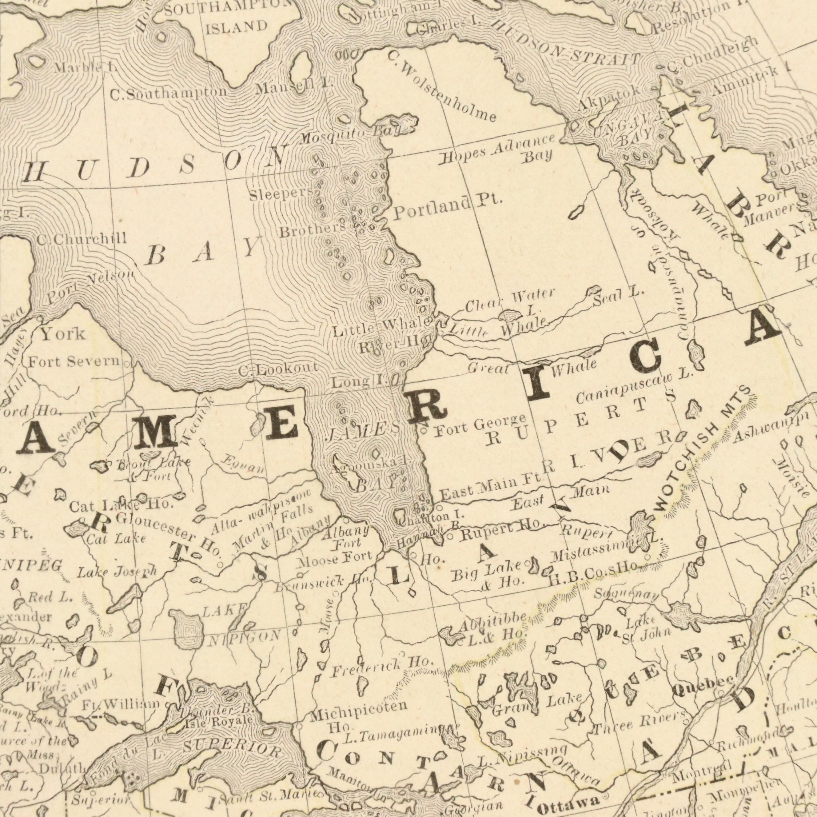 Rand, McNally & Company Wood Engraving Map "North America"
