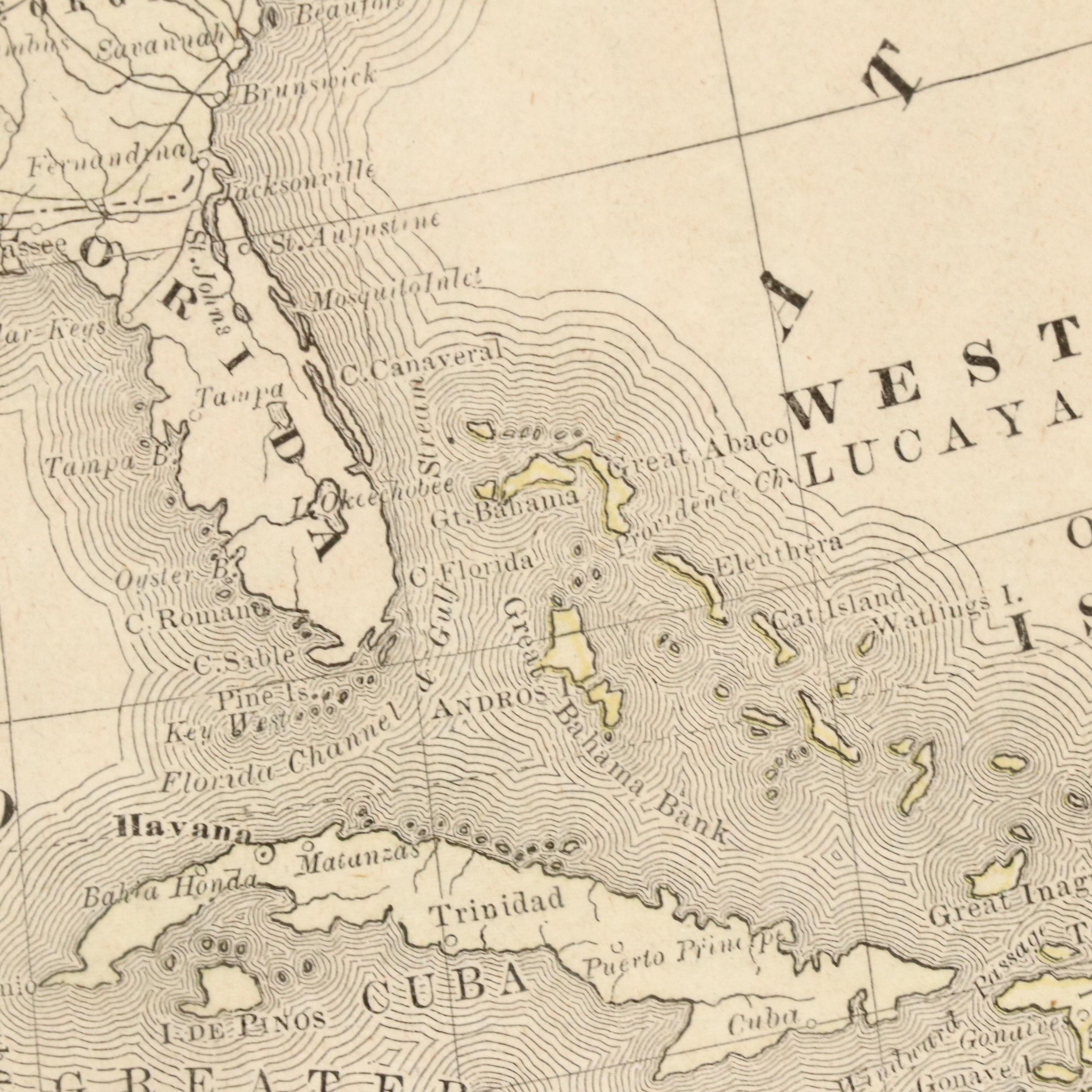 Rand, McNally & Company Wood Engraving Map "North America"