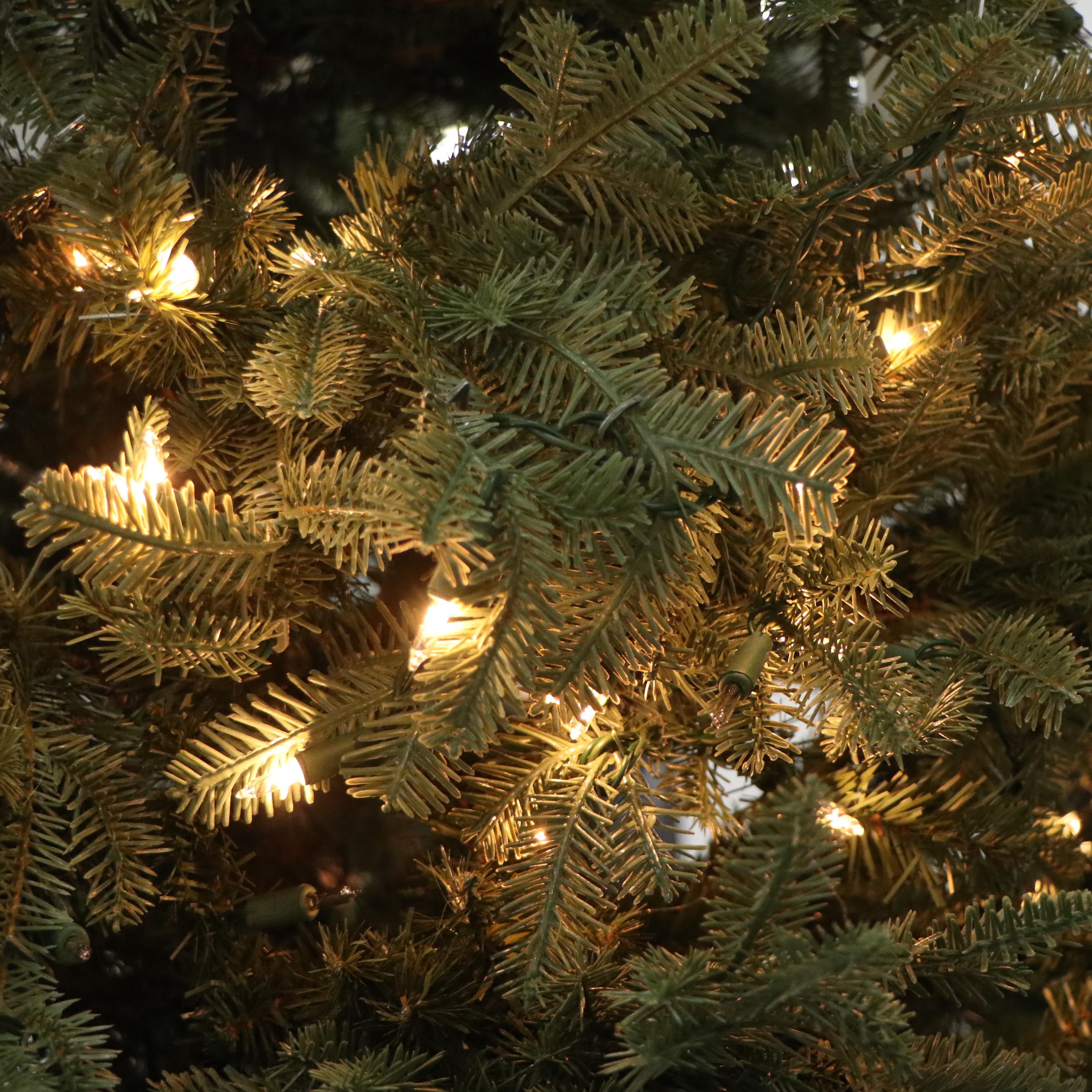 8' Pre-Lit Artificial Balsam Fir Christmas Tree