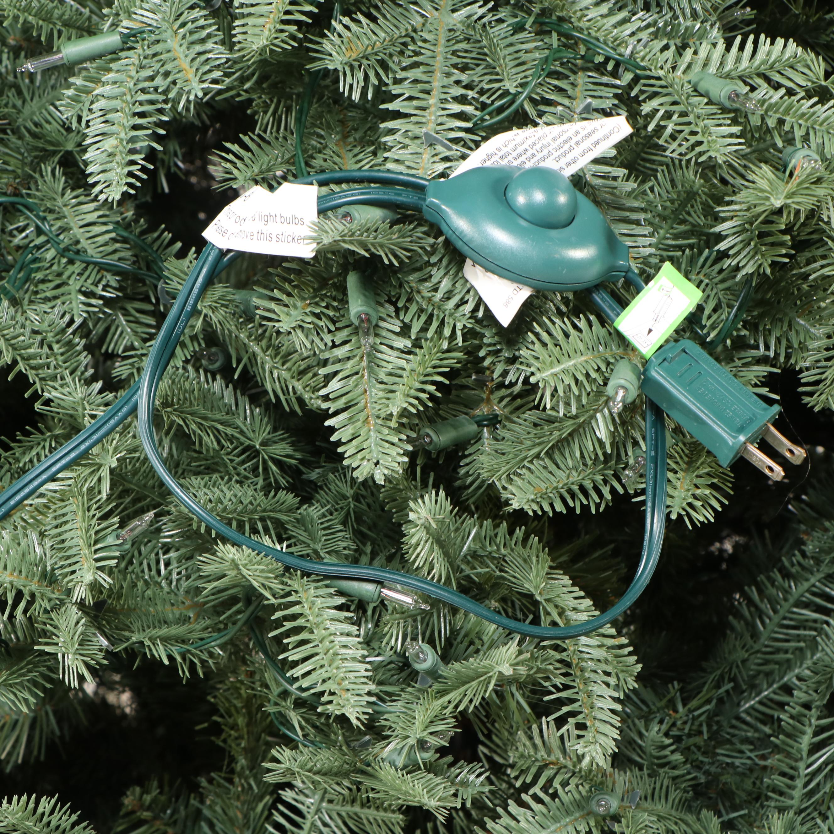 8' Pre-Lit Artificial Balsam Fir Christmas Tree