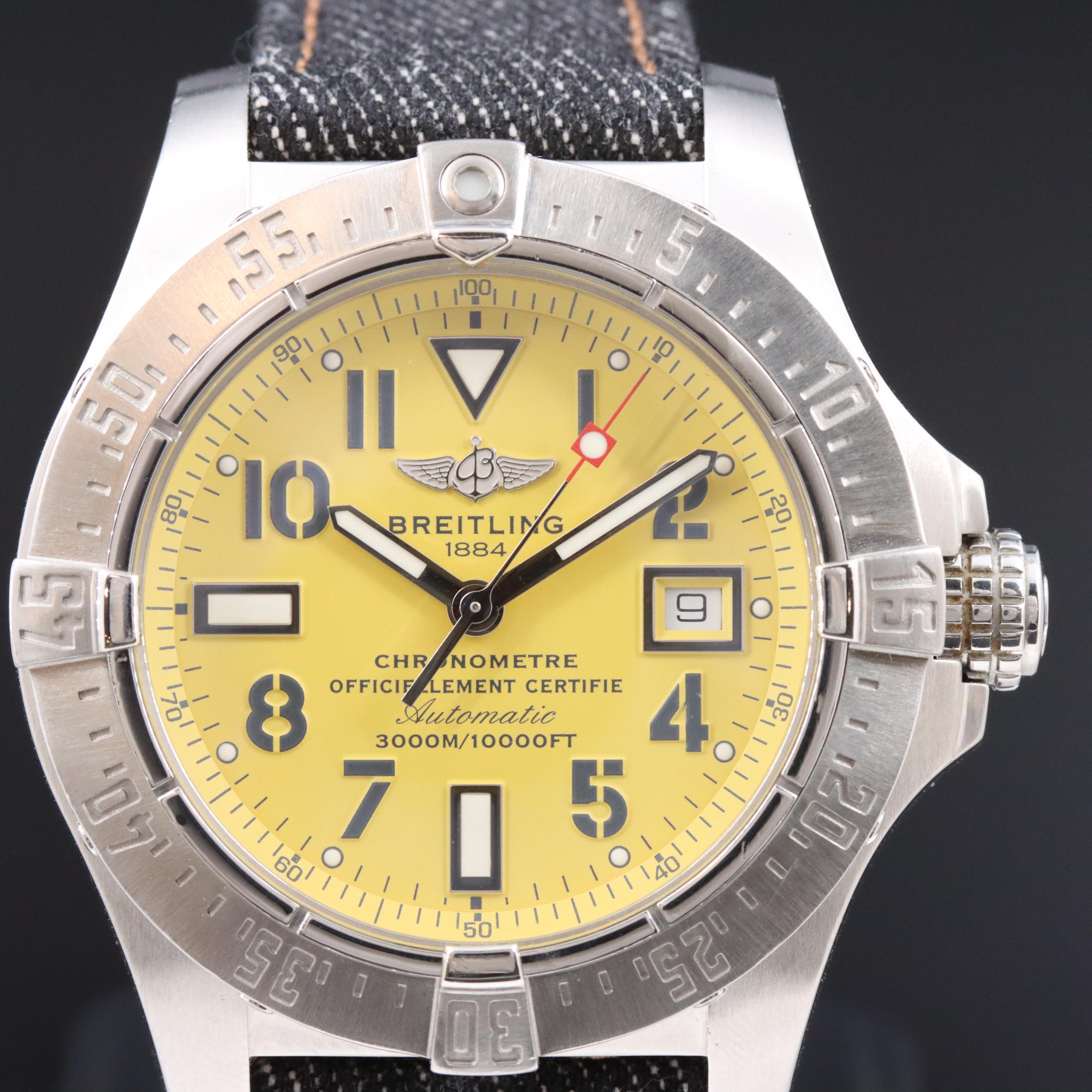 Breitling Avenger Seawolf Steel Yellow 45MM Automatic Wristwatch