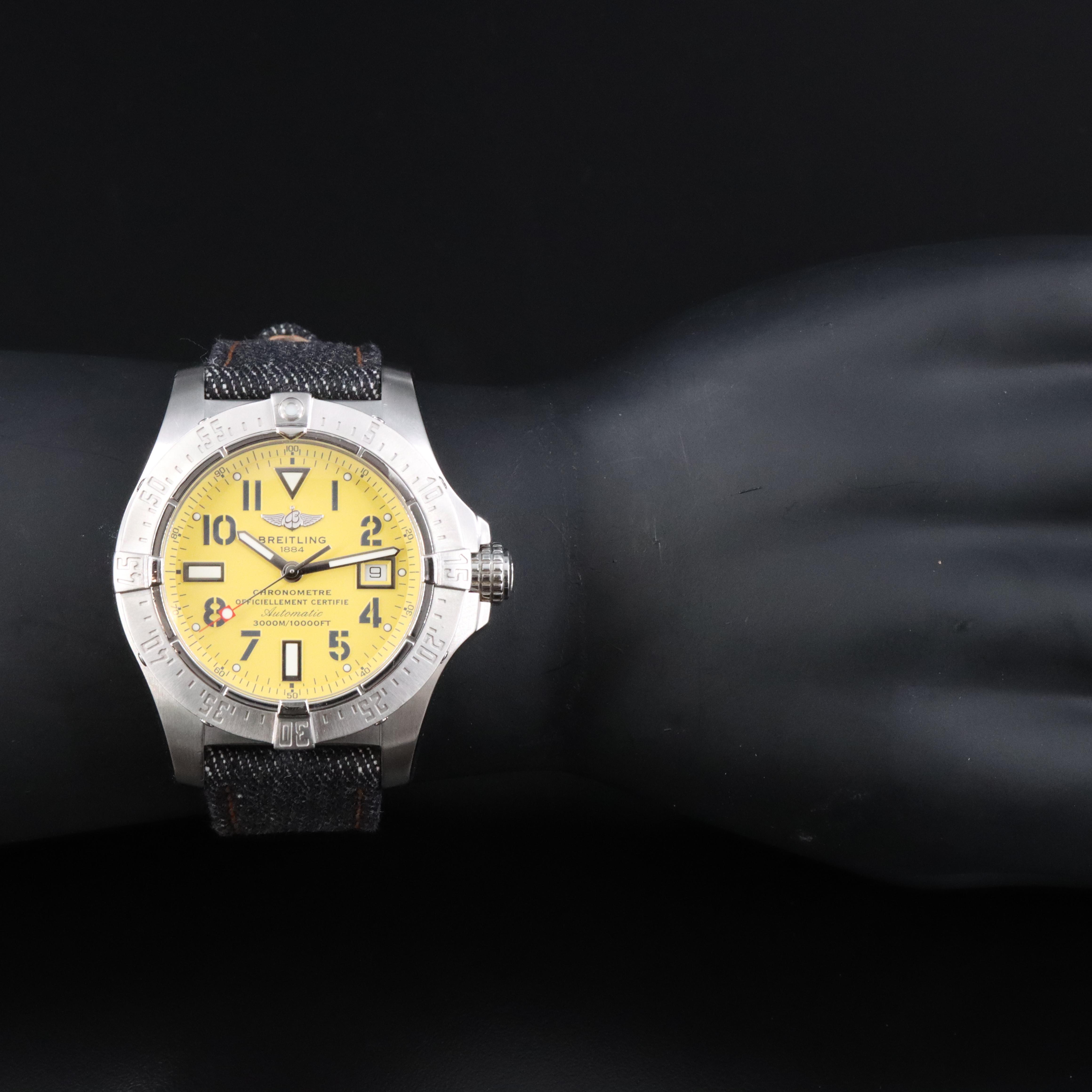 Breitling Avenger Seawolf Steel Yellow 45MM Automatic Wristwatch