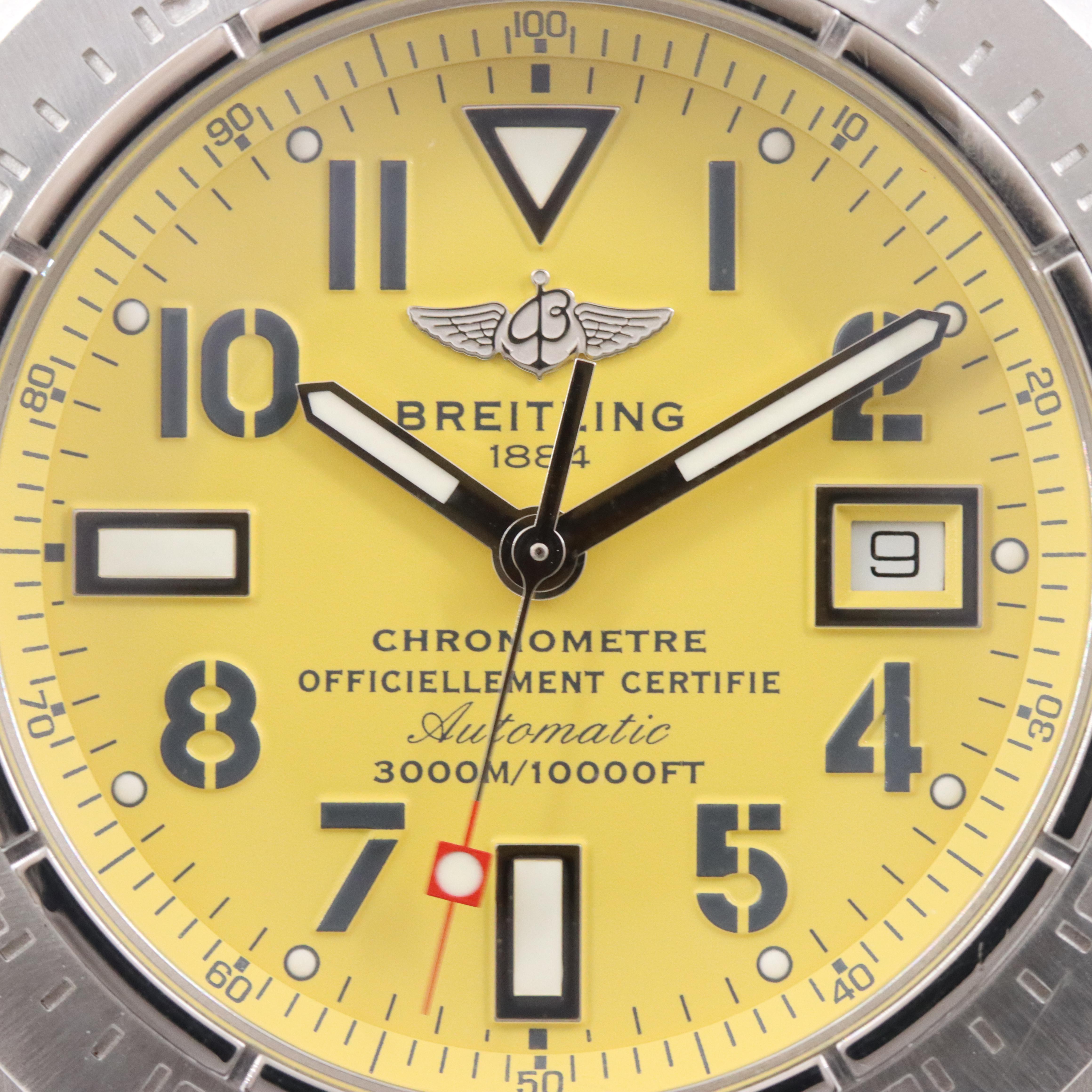Breitling Avenger Seawolf Steel Yellow 45MM Automatic Wristwatch