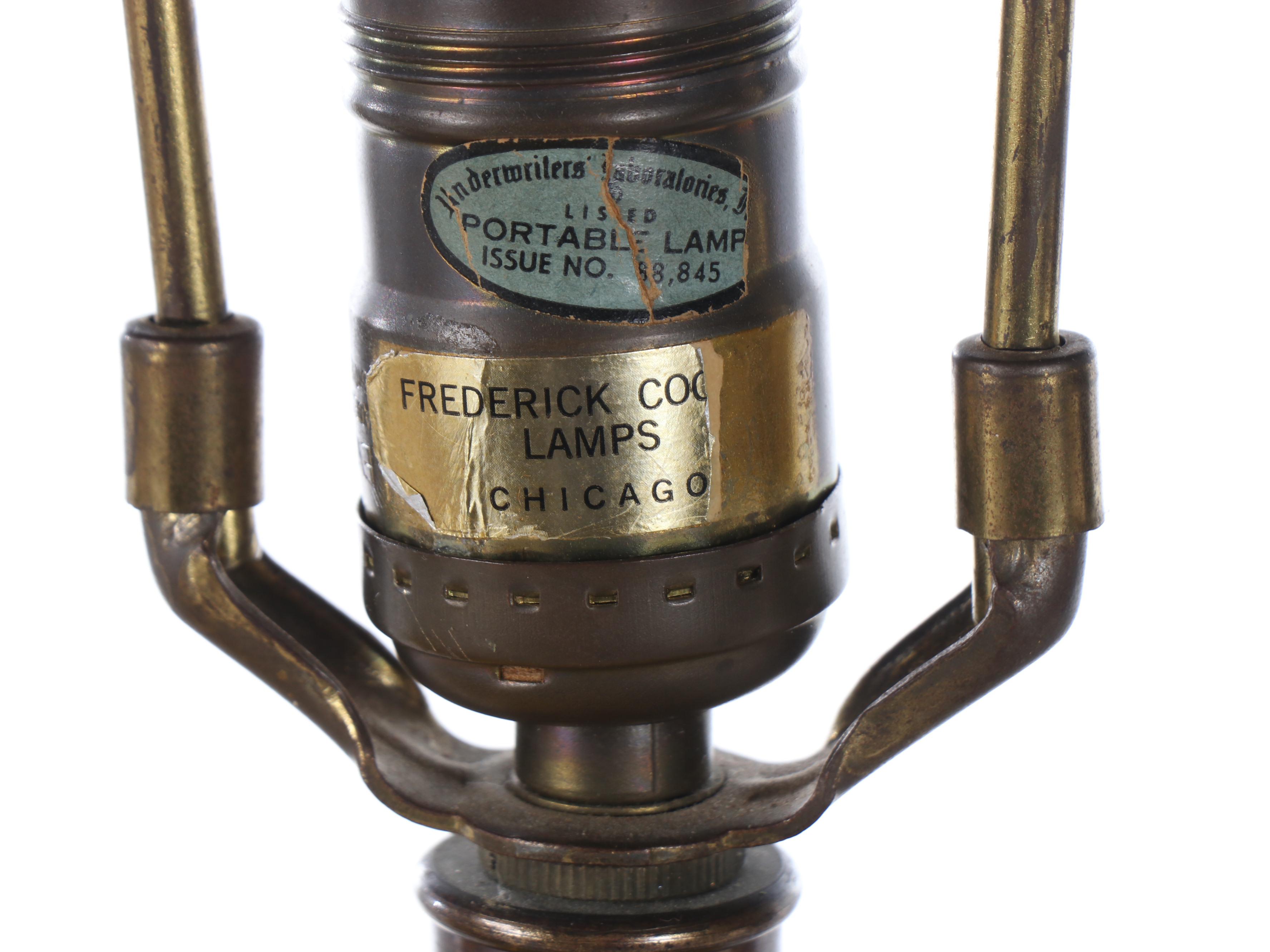 Pair of Frederick Cooper Yellow Tin Canister Table Lamps, Shades and Diffusers