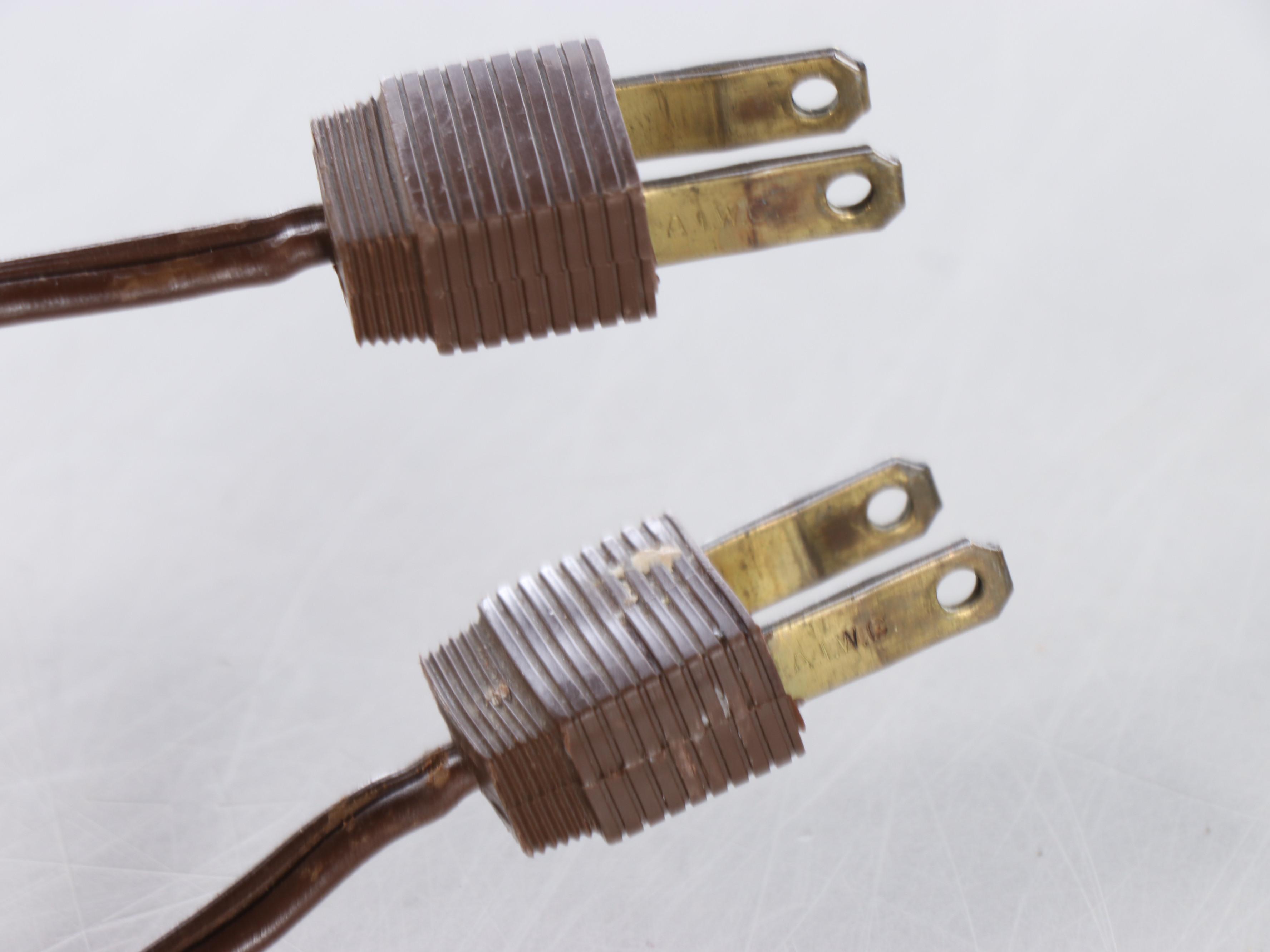 Pair of Frederick Cooper Yellow Tin Canister Table Lamps, Shades and Diffusers