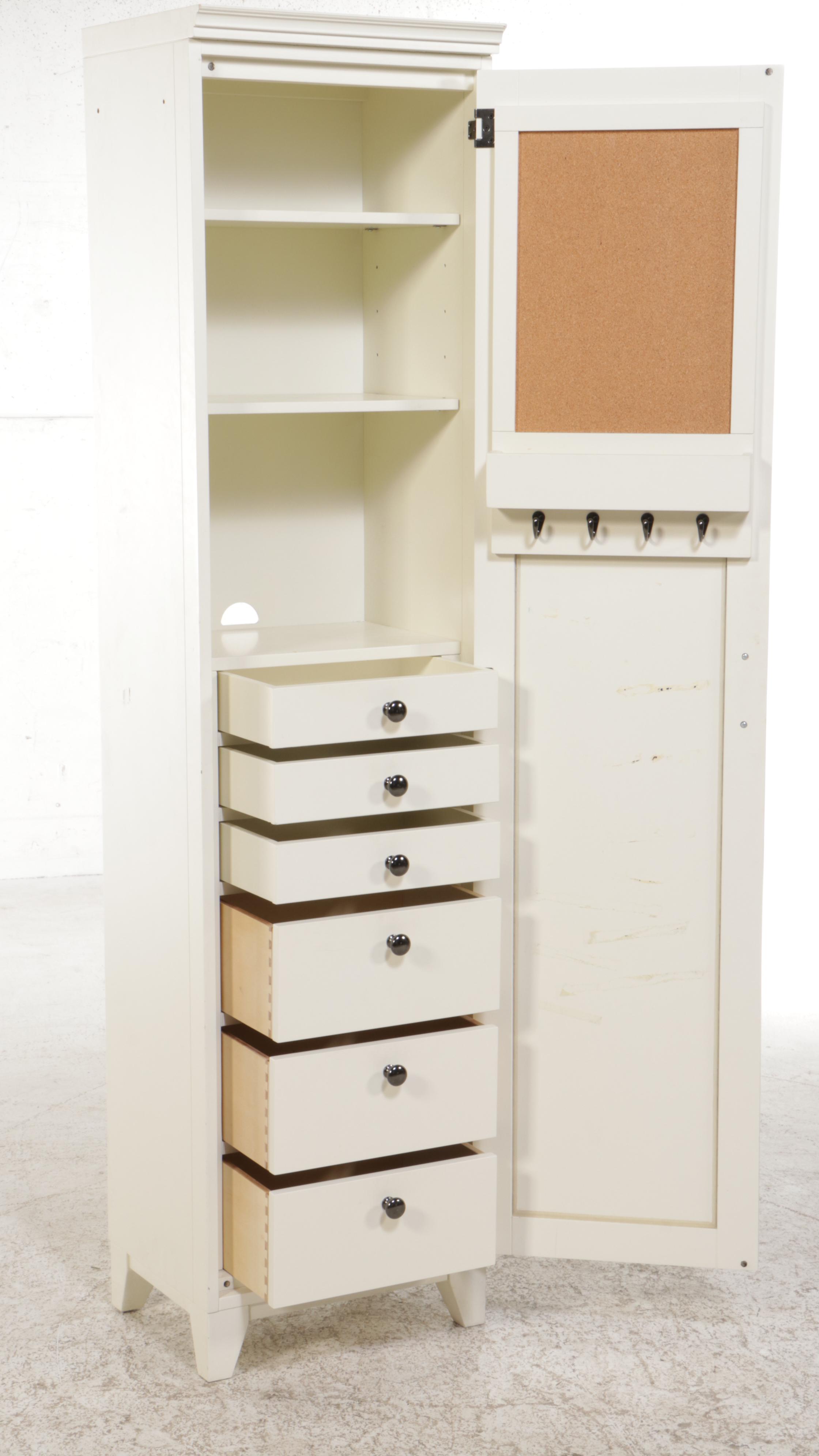 Restoration Hardware "Bryn" Desk and Pottery Barn Teen "Hampton" Vanity Tower